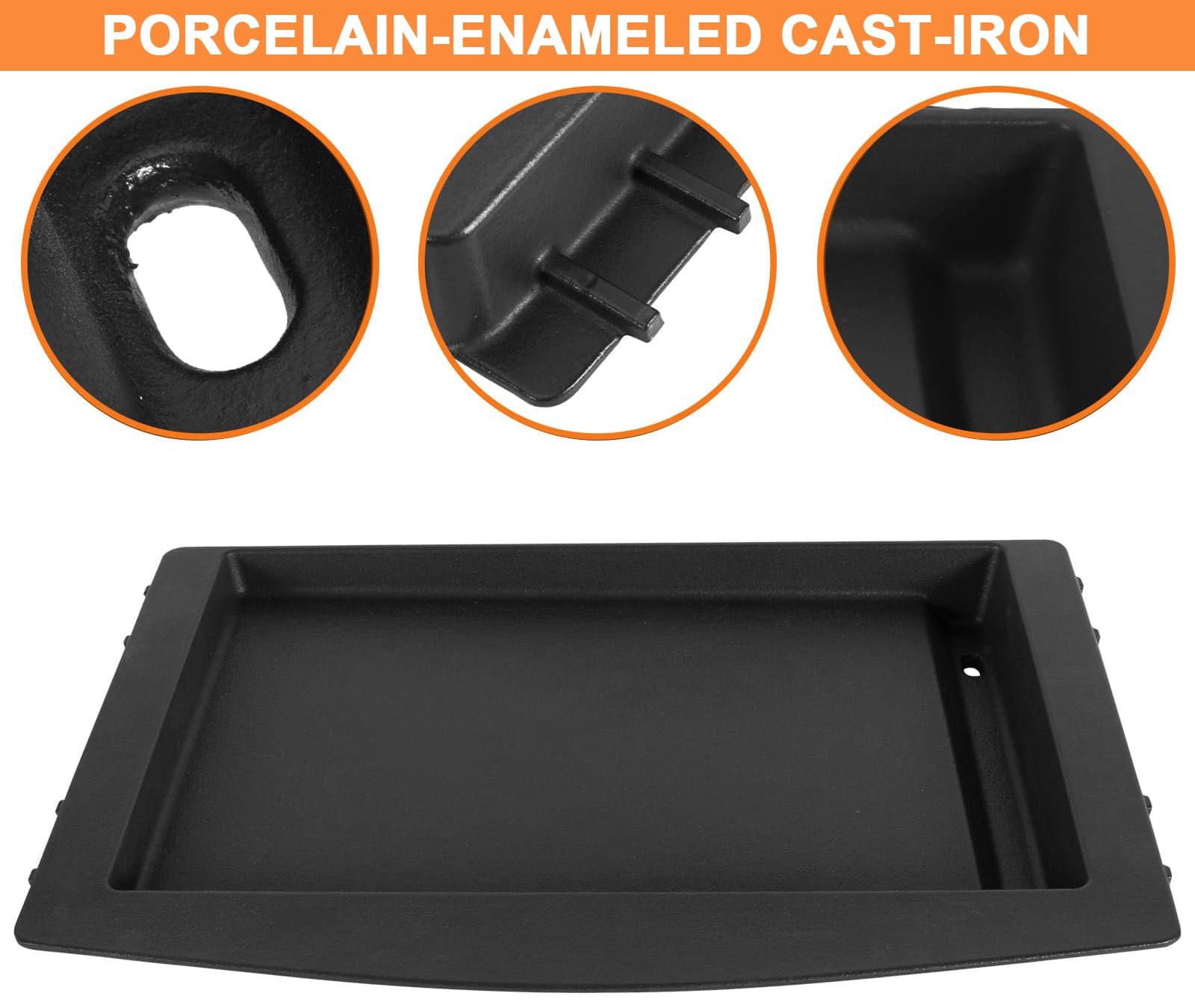Premium Cast Iron Griddle Plate for Weber Genesis II LX 300/400/600 Series Grills - Replacement Griddle Insert for Weber GS4 Genesis II (Model 66805) - Perfect for Outdoor BBQ, Backyard Cooking & Camping Meals