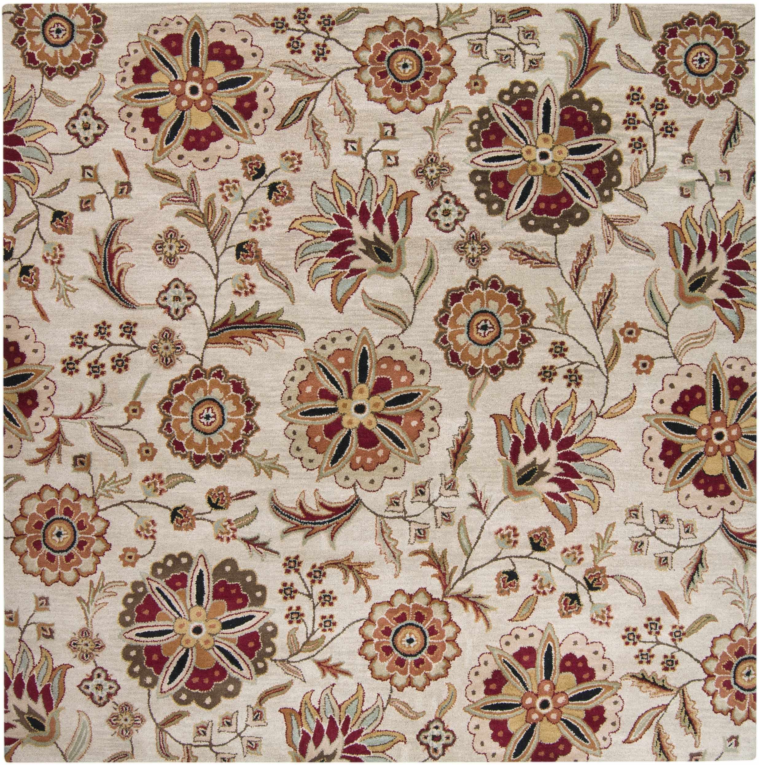 Premium Hauteloom Longford Wool Area Rug - 8' x 11' Transitional Design in Brown & Purple - Perfect for Living Room & Bedroom Decor - Soft & Durable Floor Covering for Cozy Home Atmosphere