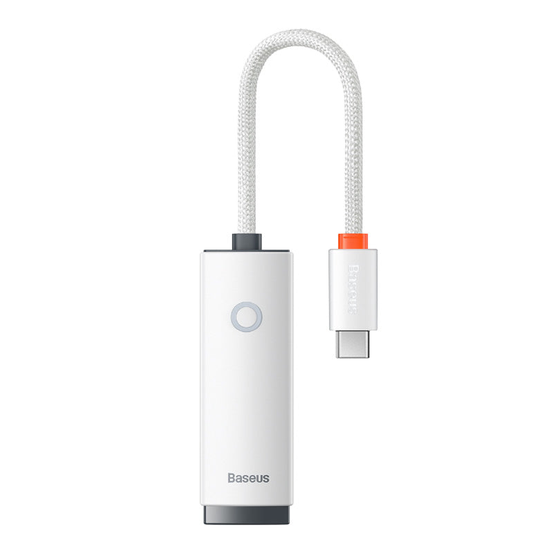 Baseus Lite Series USB C to Ethernet Adapter 1000Mbps Gigabit LAN RJ45 Port - White - Perfect for MacBook, iPad Pro, and Ultrabooks for Stable Internet Connection
