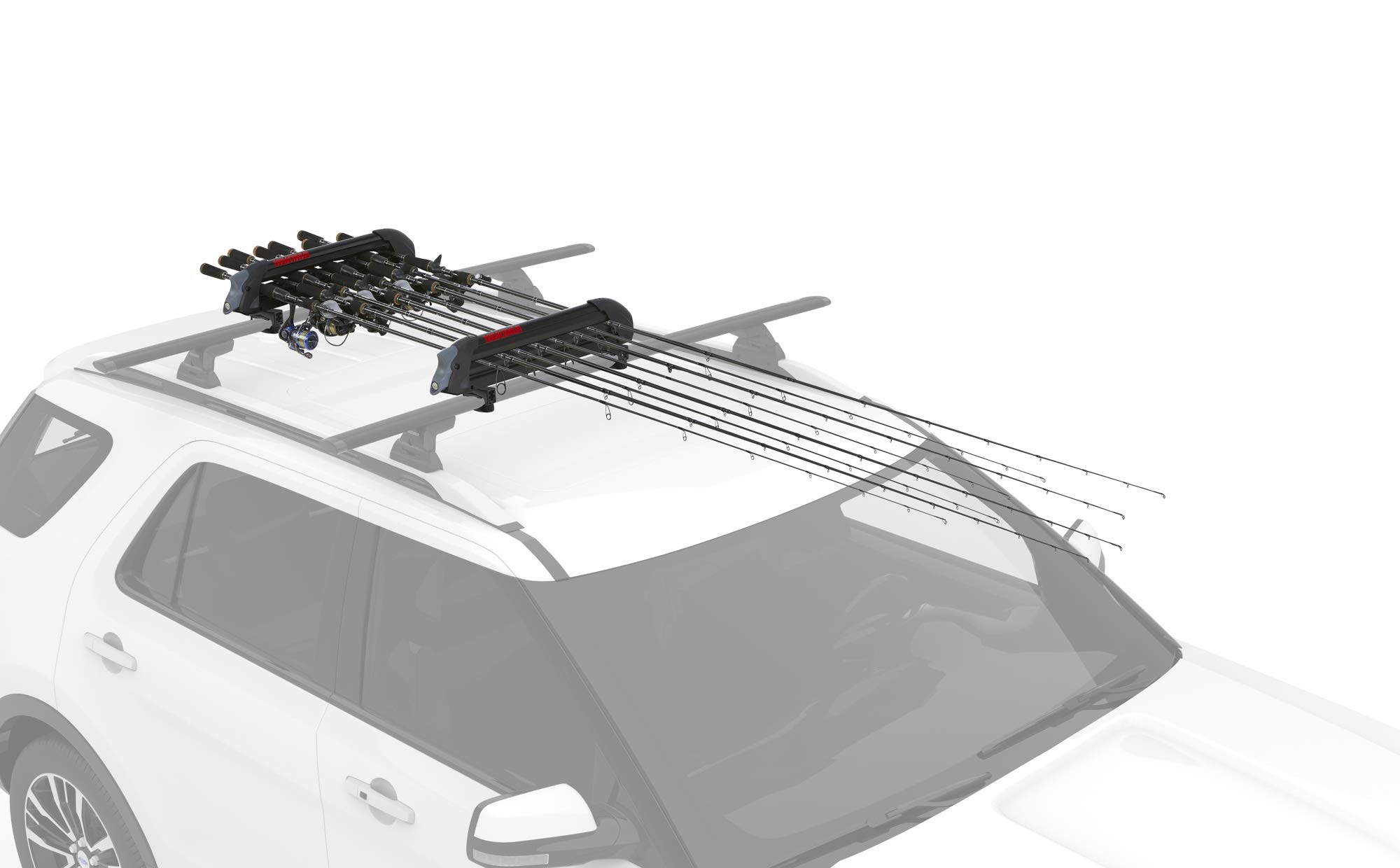 Yakima Fishing Rod and Ski Rack for Cars - ReelDeal 4 Ski & 2 Snowboard Holder with SKS Locks - Perfect for Road Trips, Outdoor Adventures, and Secure Gear Transport