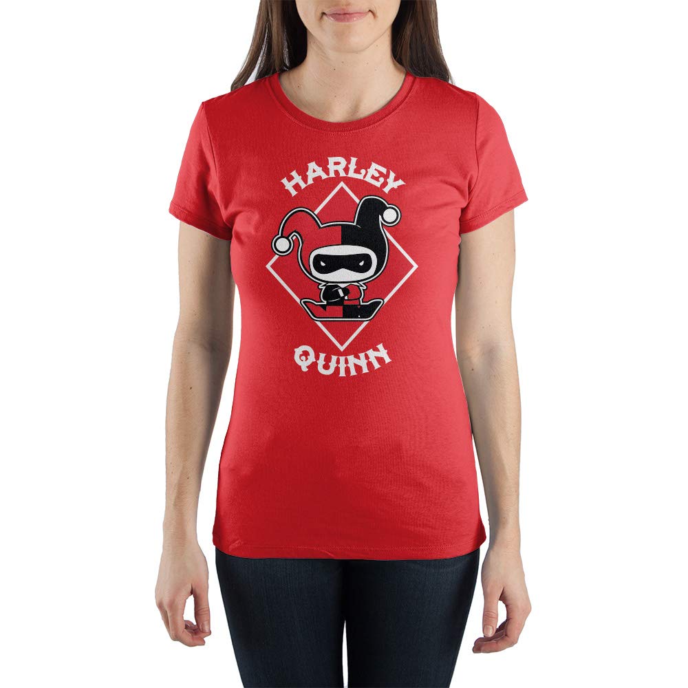 Harley Quinn Graphic Tee - DC Comics Official Harley Quinn T-Shirt for Women & Juniors - Cute & Stylish Harley Quinn Apparel for Cosplay, Halloween & Casual Wear