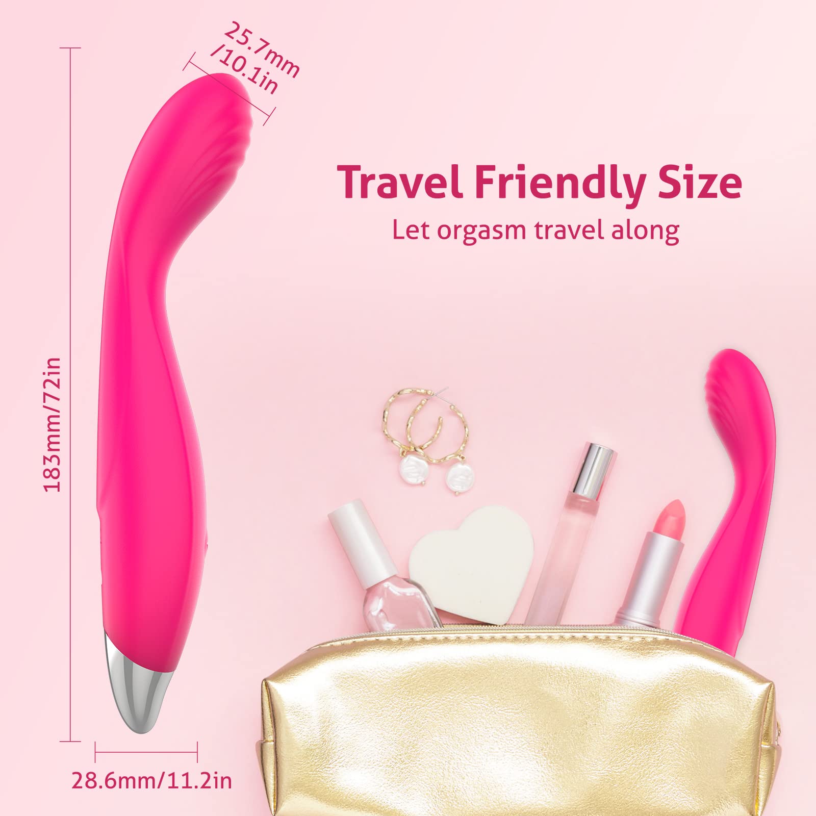 G Spot Vibrator & Clitoral Stimulator for Women - Jrueden Finger Shaped Adult Toy with 10 Vibration Modes, Quiet & Powerful Female Sex Toy - Perfect for Solo Play, Couples & Sensual Massage