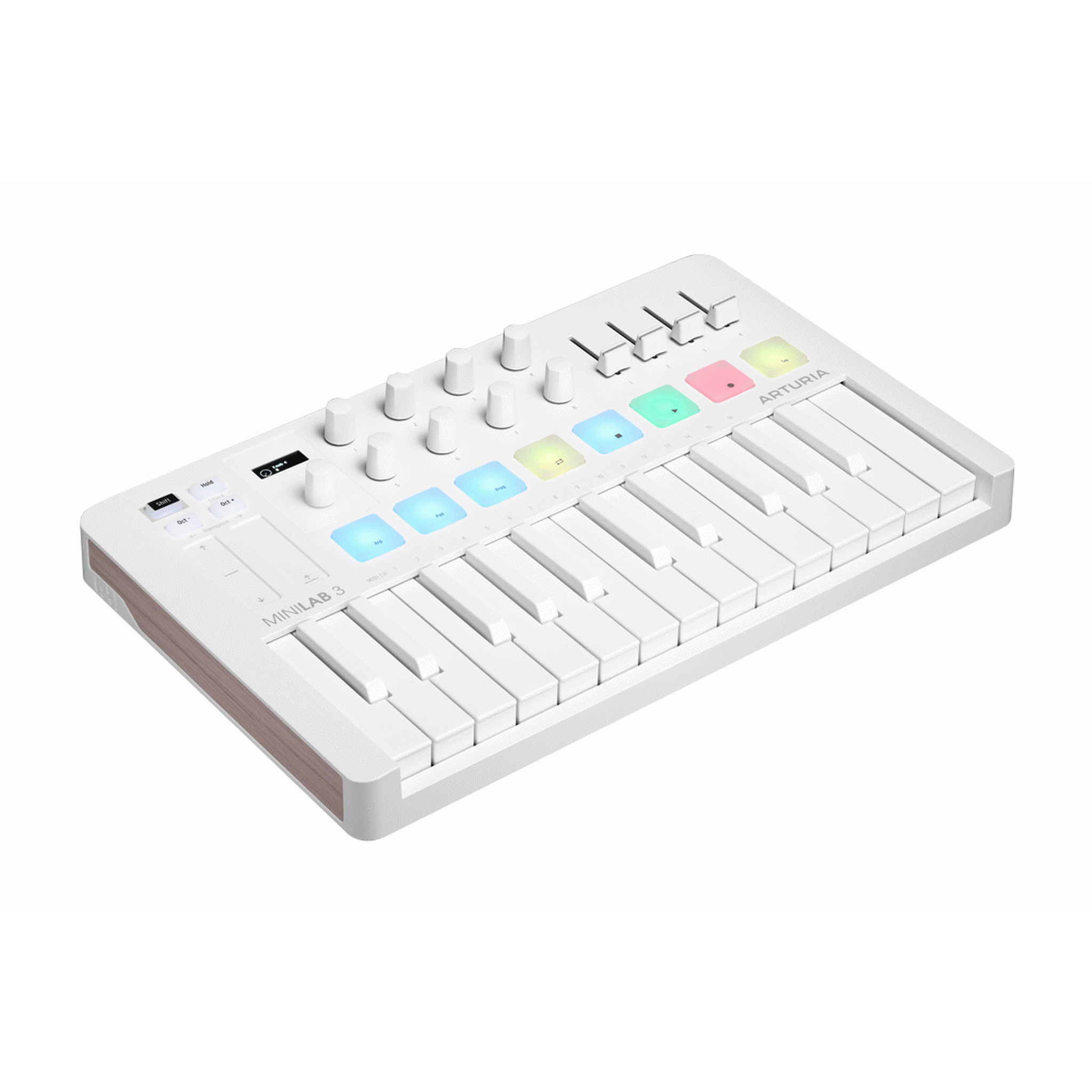 Arturia MiniLab Mk3 25-Key MIDI Keyboard Controller - Limited Edition Alpine White | Portable Music Production for Home Studio & Live Performance