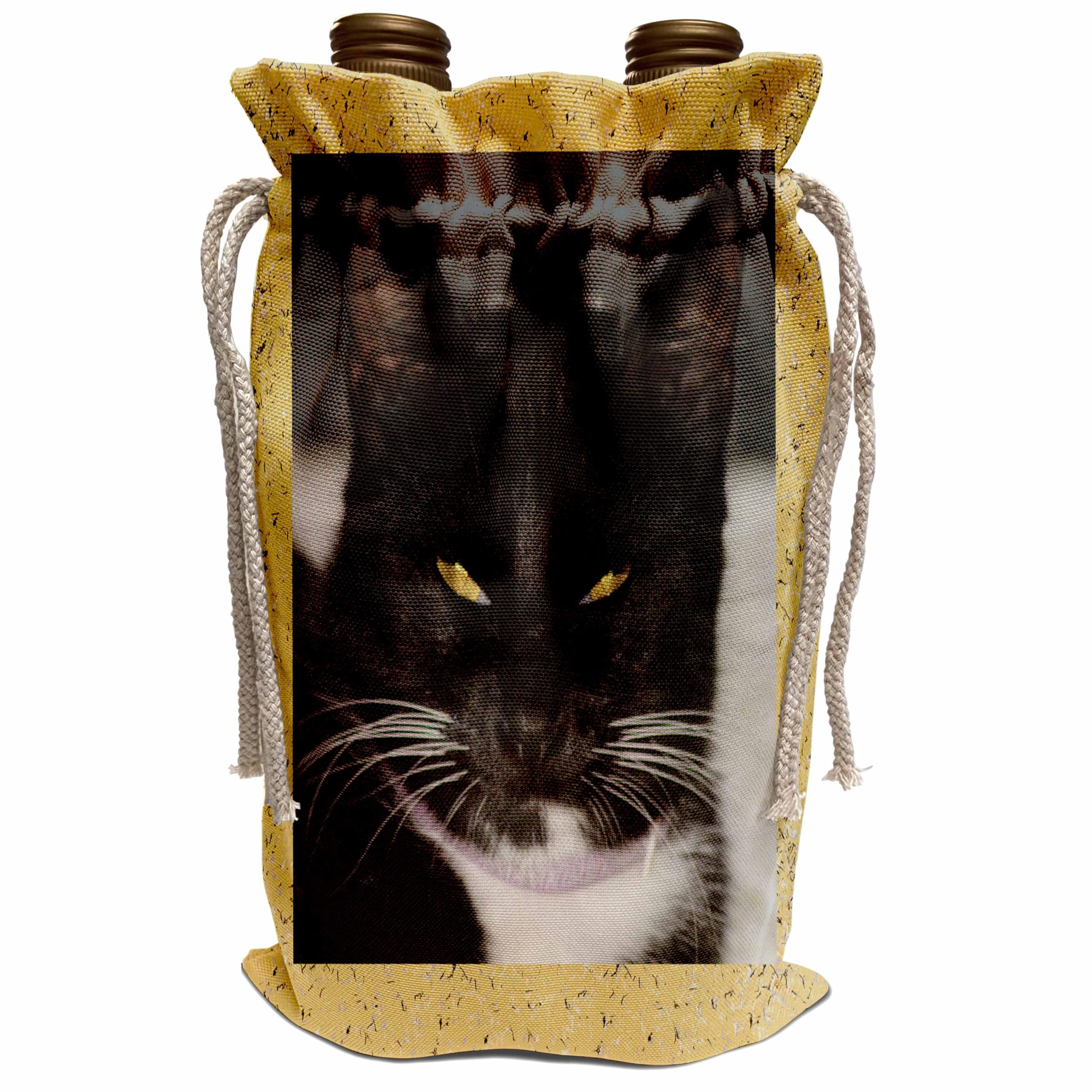 Elegant Wine Gift Bag with Black and White Cat Design - Perfect for Wine Bottles, Party Favors, and Birthday Presents - Ideal for Wine Lovers, Cat Enthusiasts, and Gift Giving Occasions