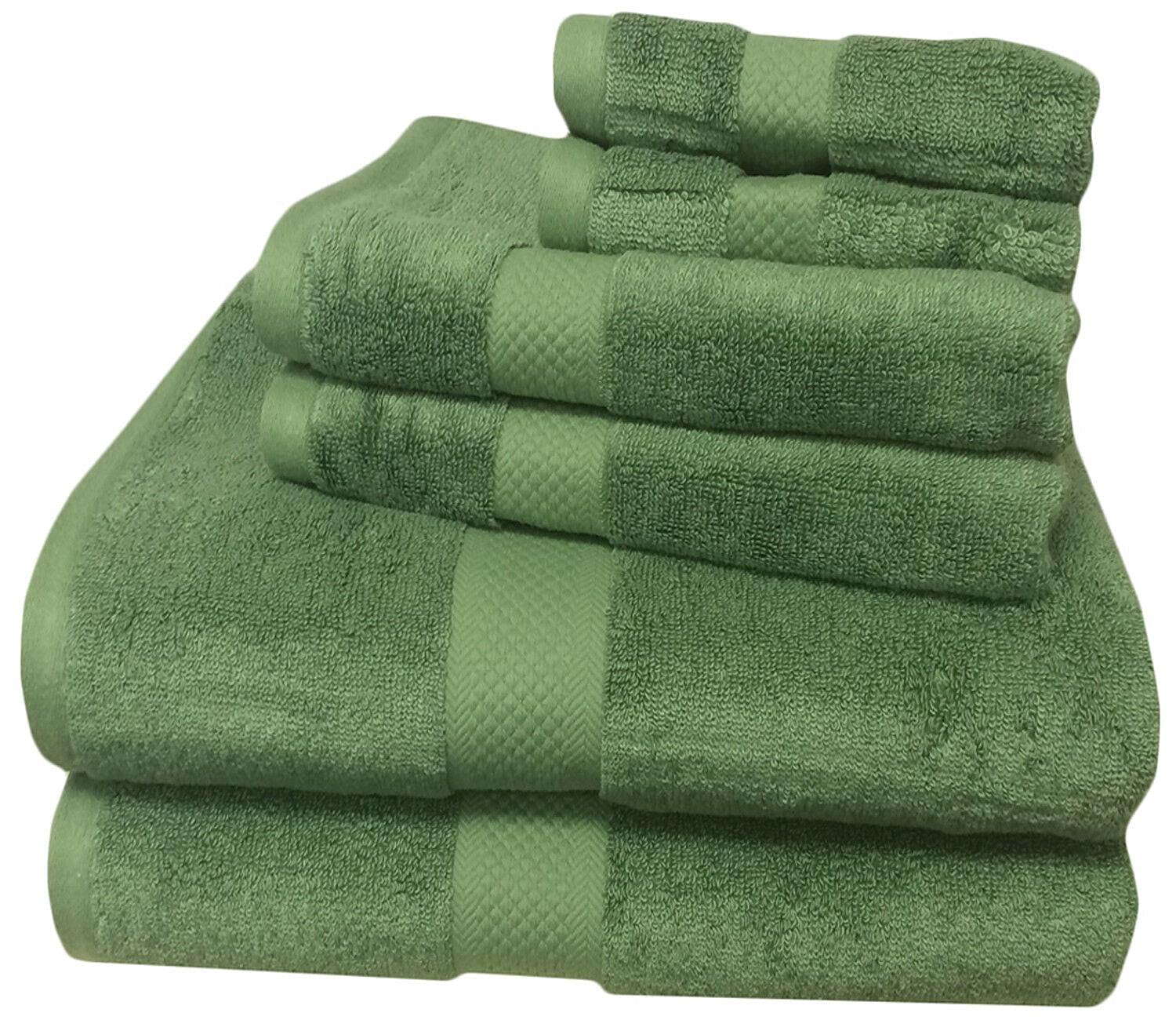 Luxury Bamboo Cotton Blend Bath Towel Set - 6 Piece Super Soft & Absorbent Towels for Bathroom, Spa, Gym & Travel | Eco-Friendly & Hypoallergenic