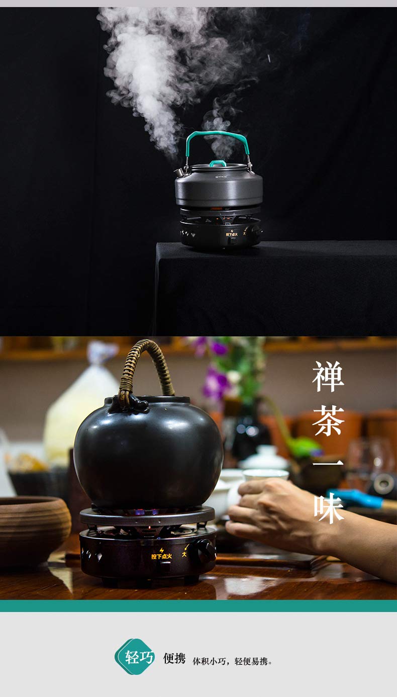 **Portable Windproof Camping Stove with Pulse Ignition - Outdoor Gas Stove for Backpacking, Hiking & Picnics - Compact & Lightweight Design for Easy Travel**