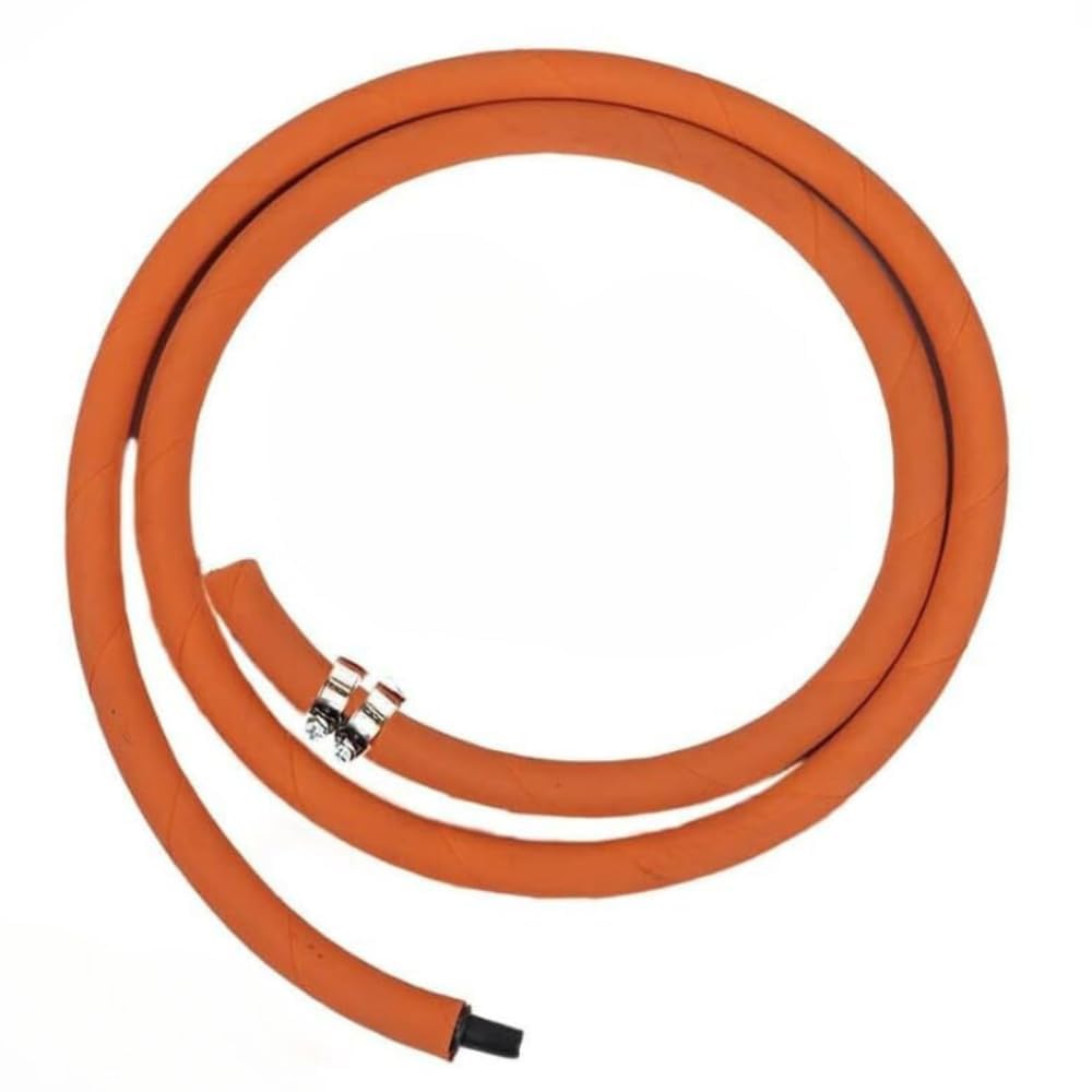 Somonex 2.5M ISI Certified LPG Gas Hose - Flame Resistant, Leak Proof with Reinforced Steel Wire & Clamp for Home Gas Stoves | Safe for Kitchen, Outdoor Cooking & RV Use