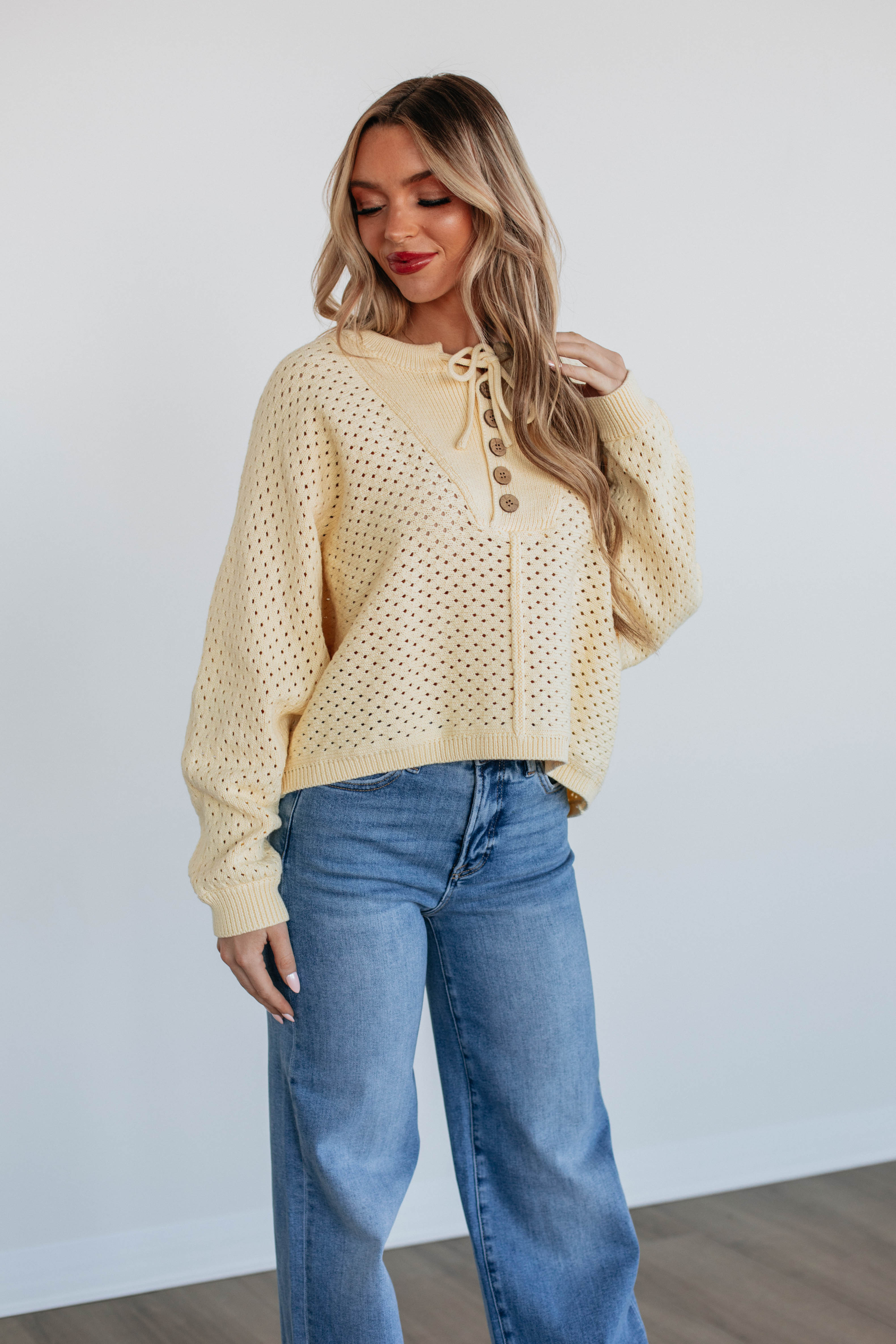 Callee Knit Sweater Women's Daffodil Yellow Cable Knit Pullover - Cozy Winter Fashion for Casual Outings & Office Wear