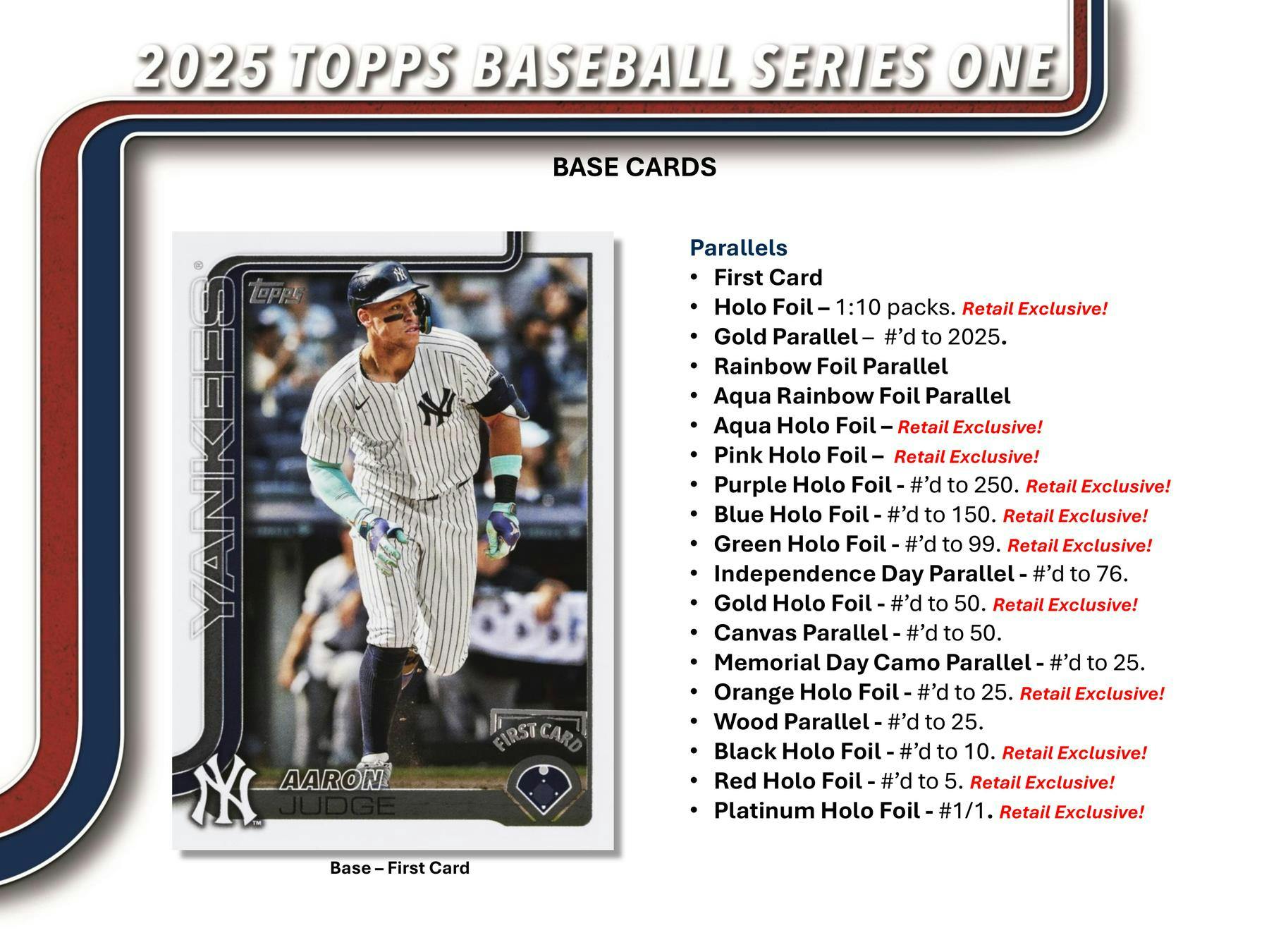 2025 Topps Series 1 Baseball Cards - 20 Pack Retail Box | Complete Set Collection, Trading Cards for Sports Fans & Collectors | Perfect for Gifts, Game Nights, and Memorabilia Displays