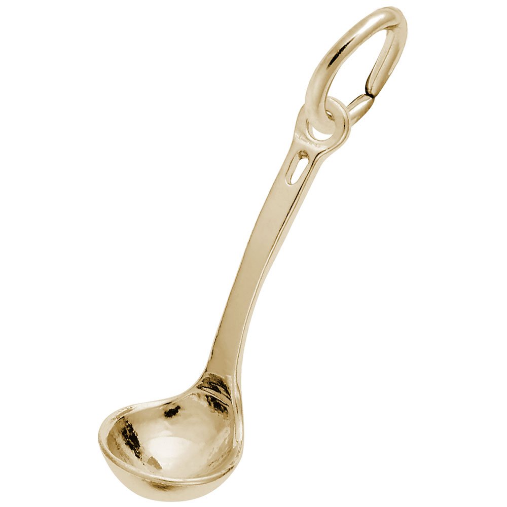 10k Yellow Gold Cooking Ladle Charm Pendant - Dainty Kitchen Jewelry for Bracelets & Necklaces - Perfect for Chefs, Home Cooks, and Cooking Enthusiasts