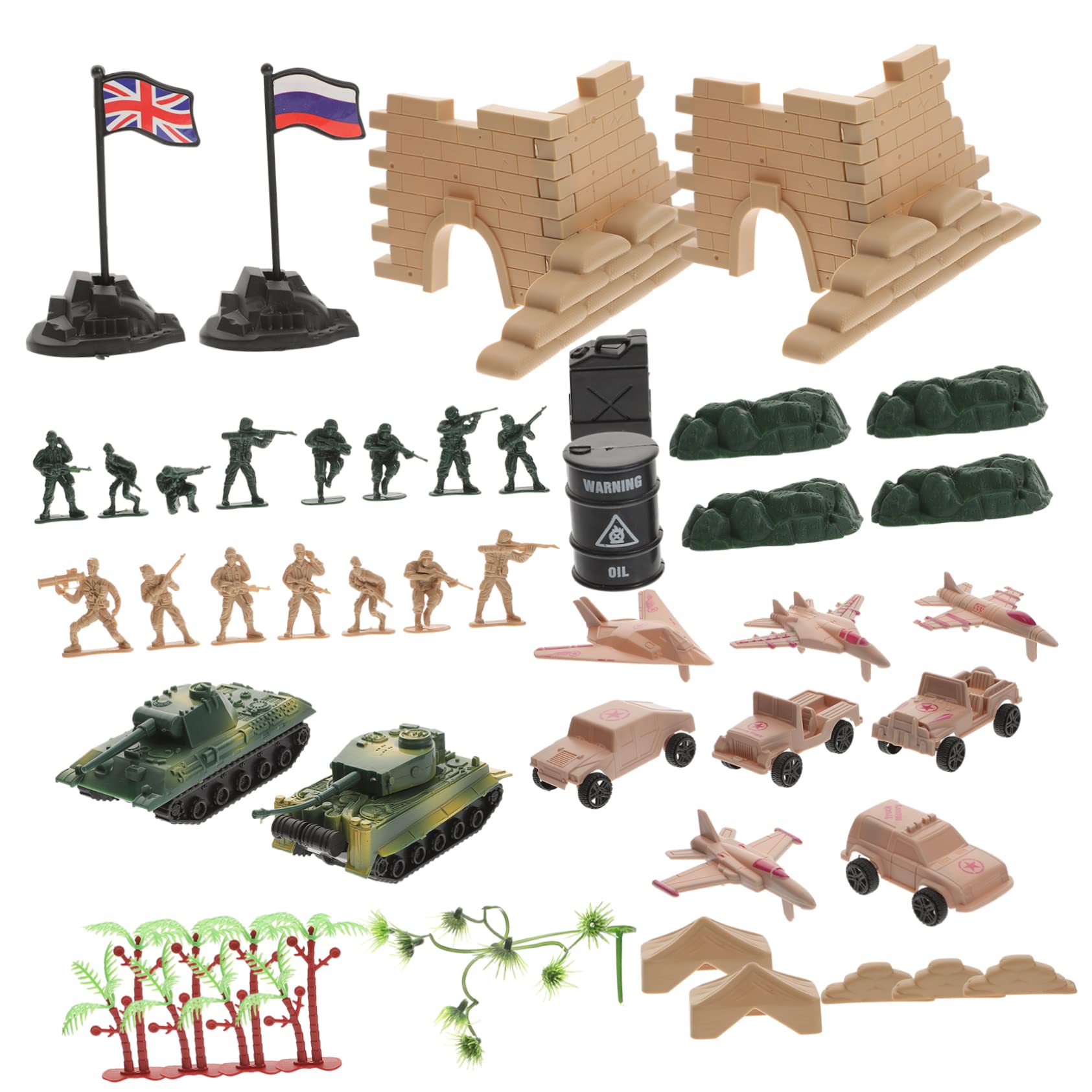 Vaguelly 1 Set Special Forces Soldier Action Figures - Miniature Army Men Toys for Kids, Plastic Military Team Figures with Tank - Perfect for War Games, Collecting & Kids Playtime Scenes
