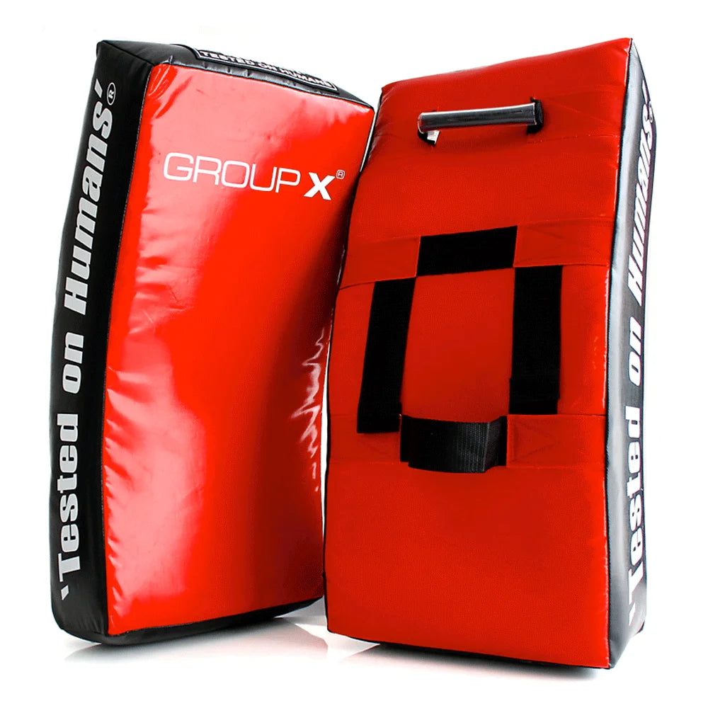 KICK SHIELD GroupX® Red/Black - High-Quality Martial Arts Training Gear for MMA, Kickboxing & Self-Defense Practice