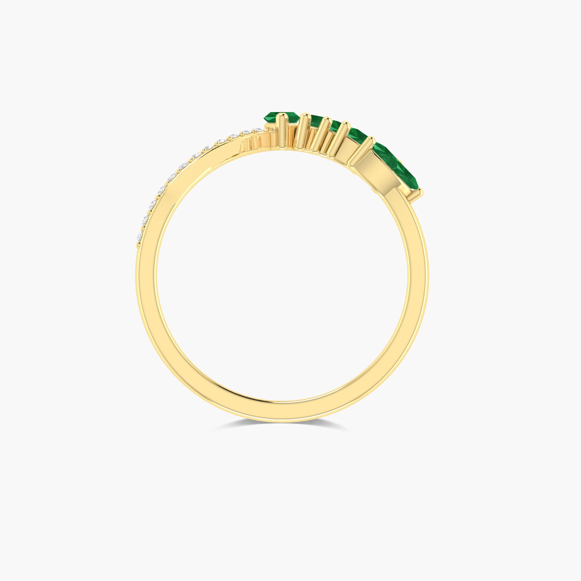 4 Marquise Cut Emerald 18K Gold Vermeil or Sterling Silver Ring – Elegant Jewelry for Weddings, Anniversaries & Special Occasions
