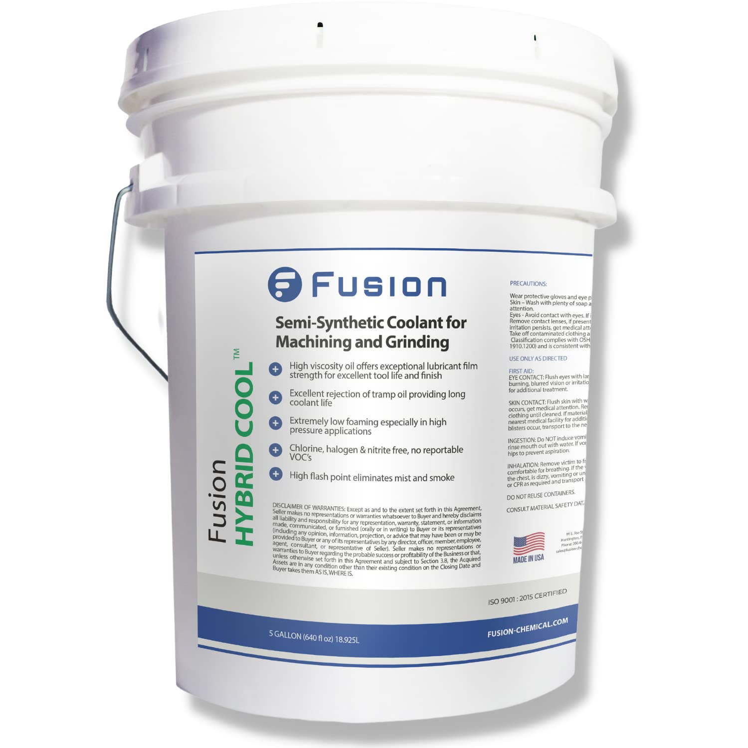 Premium General Purpose Cutting Oil - Eco-Friendly & Safe for Humans | High-Performance Metal Drilling Fluid, Bandsaw & Tapping Lubricant | Fusion Hybrid Cool Technology (5 Gallon) | Ideal for CNC Machining, Metal Fabrication & Industrial Workshops