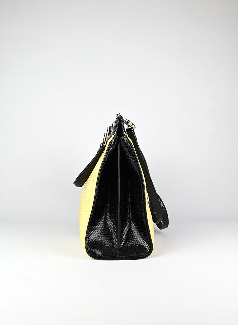 Gucci Yellow and Red Python Leather Handbag for Women - Luxury Designer Shoulder Bag for Parties, Dating & Special Occasions