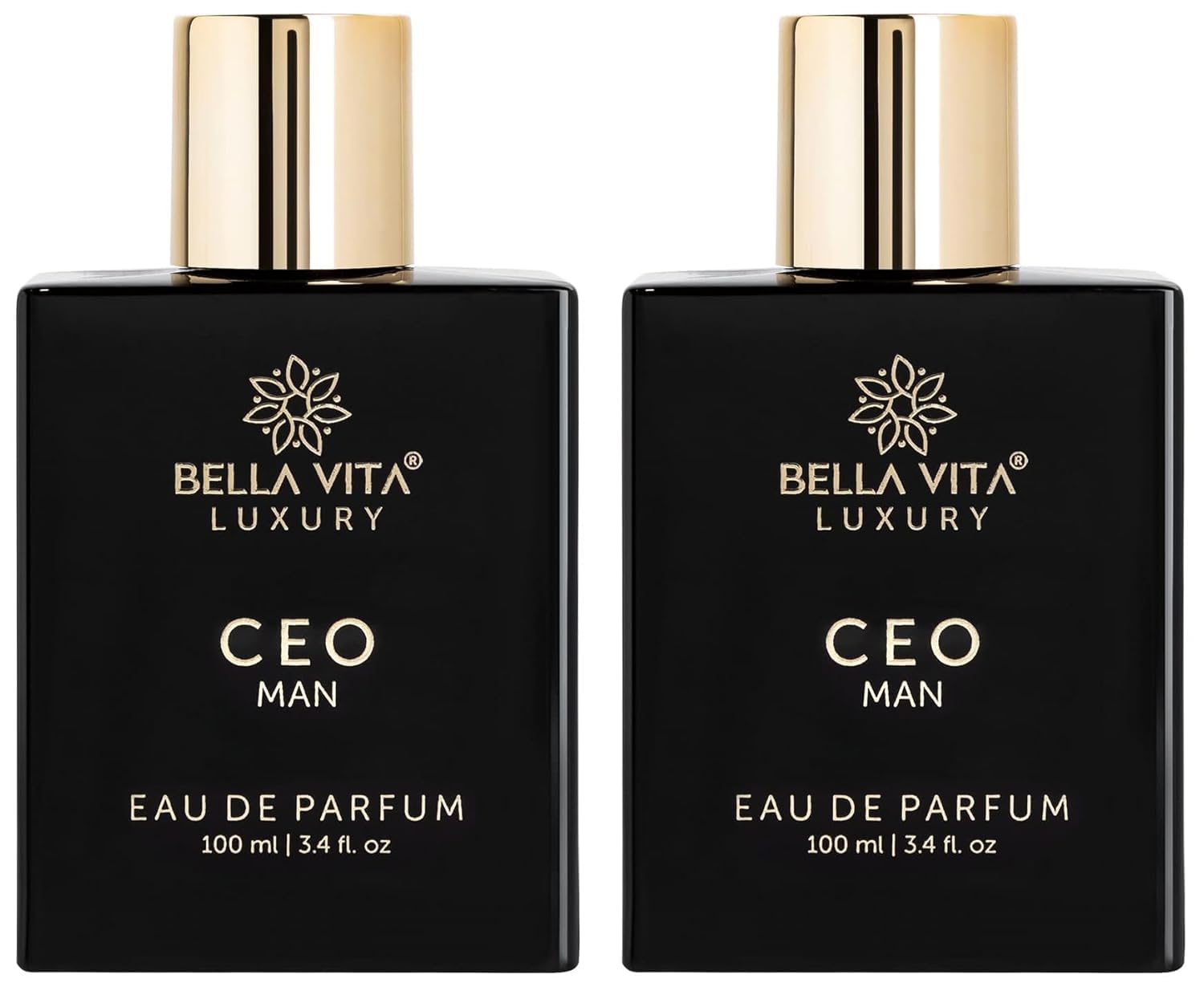 CEO Men & Women Eau de Toilette 3.3 oz (2-Pack) - Fresh Apple, Cedarwood & Mimosa Scent - Long Lasting Perfume for Daily Wear & Travel - Unisex Cologne Gift Set for Work, Date Night & Special Occasions