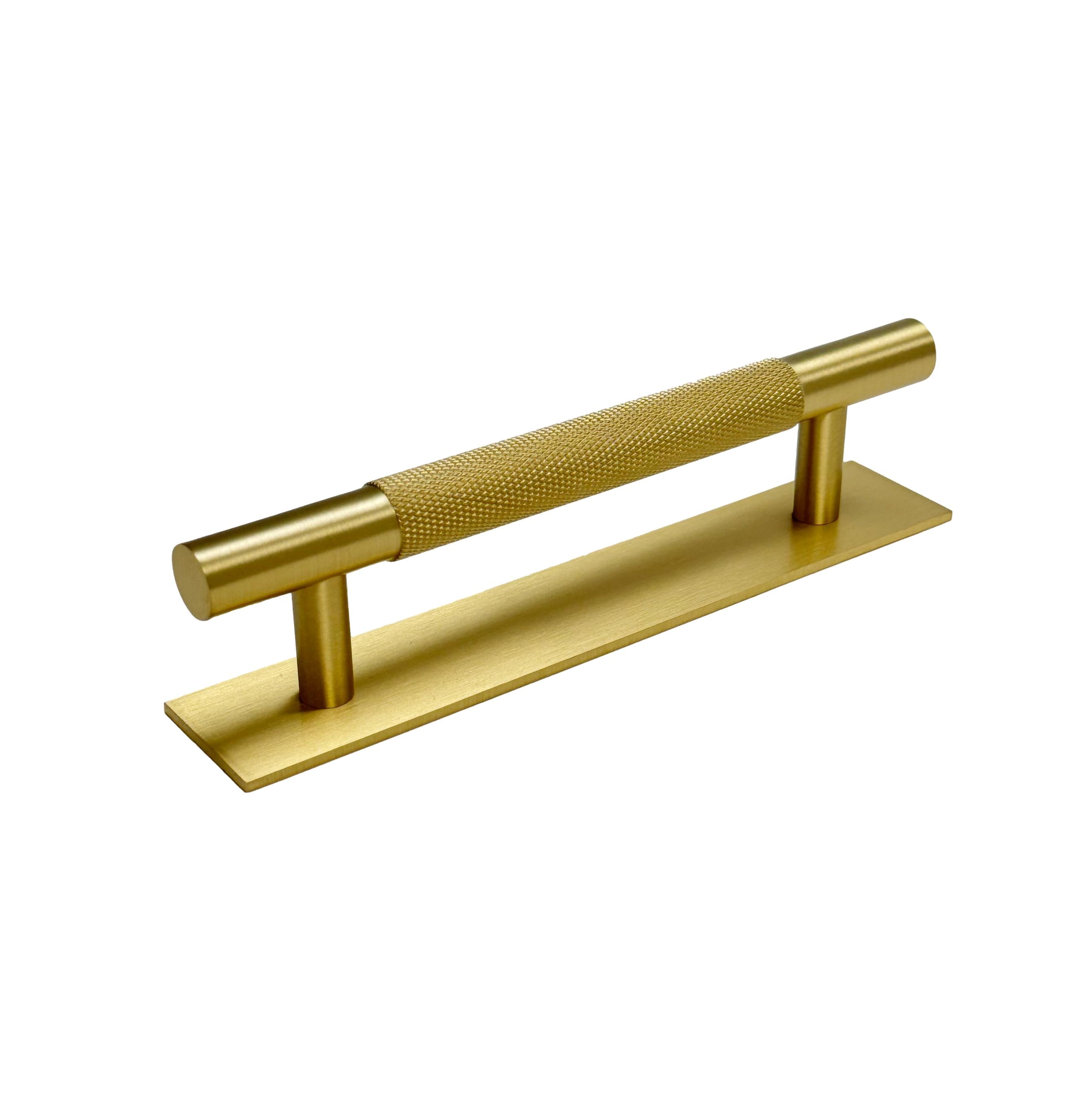 Brass Knurled Texture Drawer Pulls and Knobs - Satin Brass Finish | Vintage Cabinet Handles for Kitchen, Bathroom & Furniture Hardware