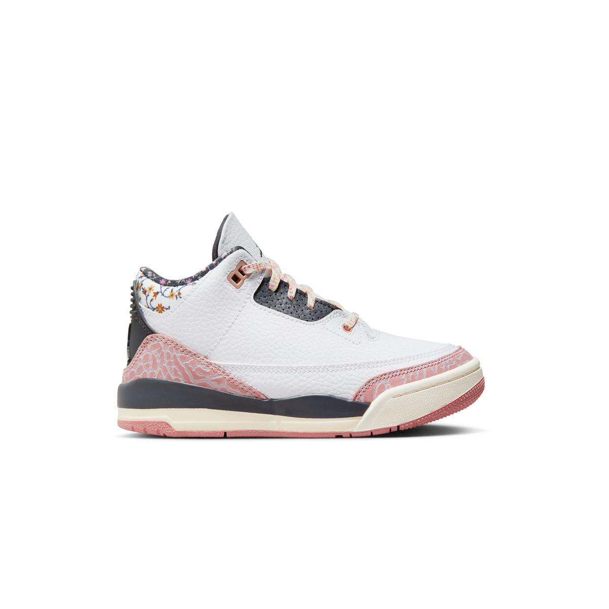 Air Jordan 3 Retro 'Red Stardust' Kids Basketball Shoes - Stylish Sneakers for Boys & Girls - Perfect for School, Sports & Casual Wear