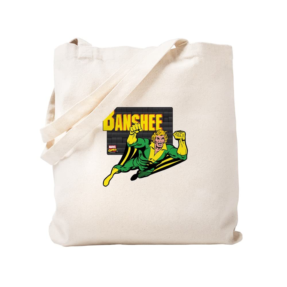Banshee X-Men Tote Bag - Natural Canvas Reusable Shopping Bag for Groceries, Beach & Comic Con | Eco-Friendly & Durable