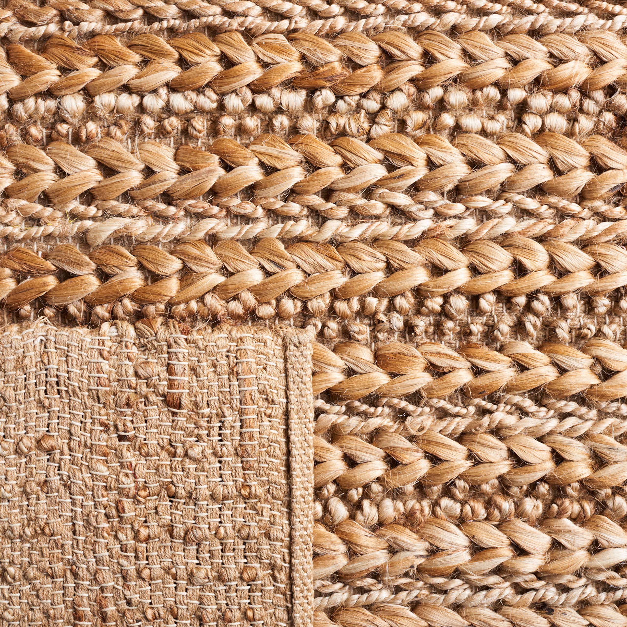 SAFAVIEH Handmade Natural Jute Area Rug 8' x 10' - Farmhouse Style, Durable & Eco-Friendly Floor Covering for High Traffic Areas - Perfect for Living Room, Bedroom, Dining Room & Home Office Decor (NF653A)