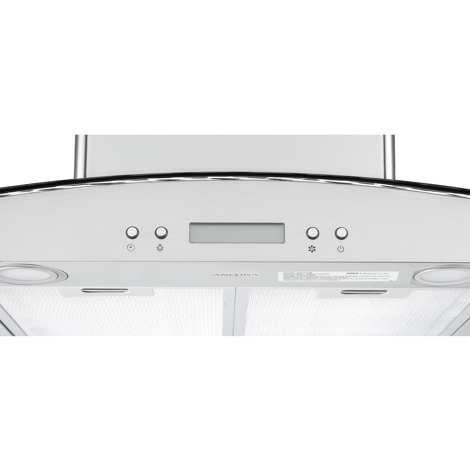 GCHD430 30-Inch Stainless Steel Glass Canopy Range Hood - Powerful Kitchen Ventilation for Smoke & Odor Removal - Perfect for Modern Homes & Restaurants