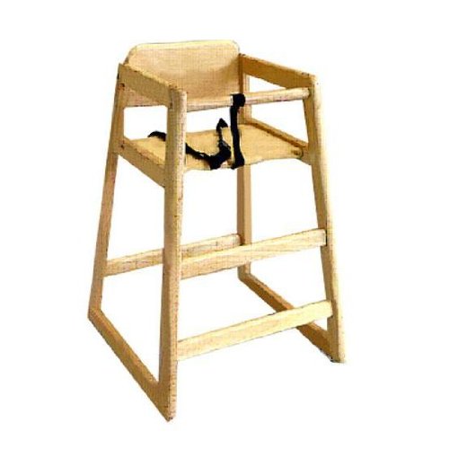 LA Baby Commercial Wooden High Chair for Restaurants & Cafes - Natural Finish - Durable & Safe for Kids Dining - Perfect for Home, Restaurants, and Daycare Use