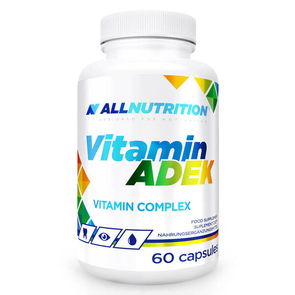 Allnutrition Vitamin ADEK Supplement - 60 Capsules for Immune Support, Bone Health & Vision - Essential Vitamins A, D, E & K - Perfect for Daily Wellness & Active Lifestyle