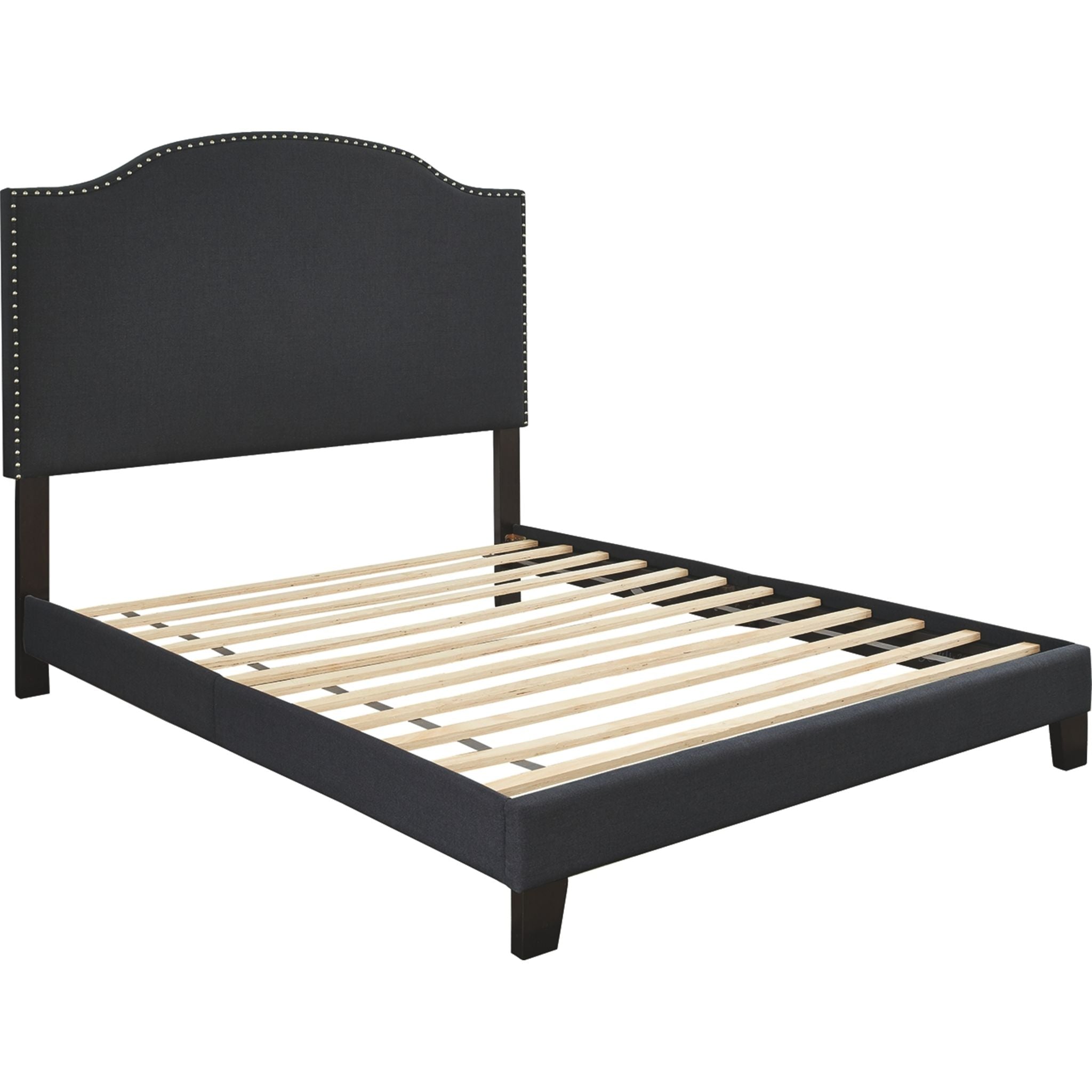 Adelloni Queen Size Bed Frame with Headboard - Modern Platform Bed for Bedroom, Living Room & Guest Room - Sturdy Metal & Wood Design for Home Decor