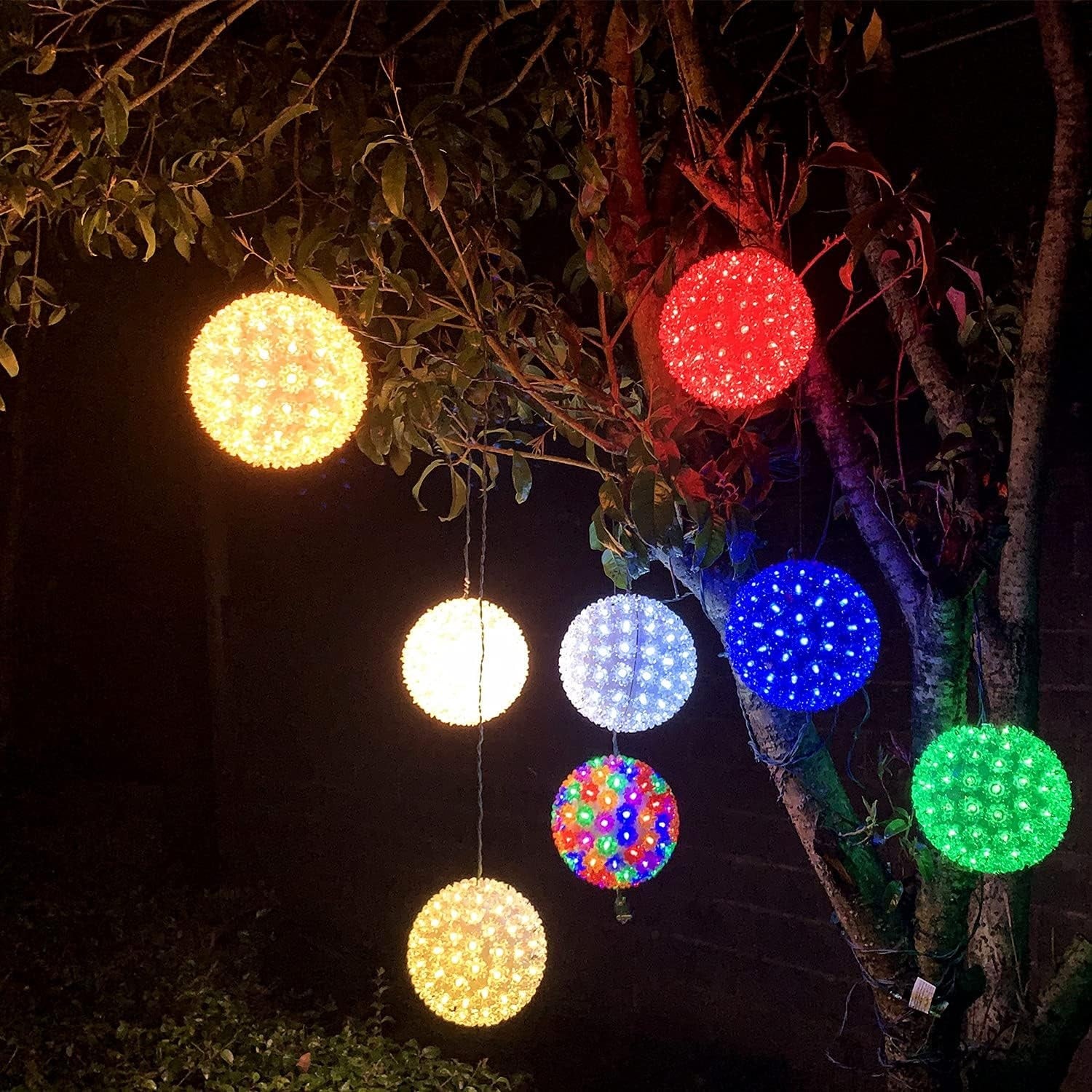 6 Pack LED Starry Night Light Spheres - Decorative Mood Lighting for Bedroom, Nursery, Party & Outdoor Decor