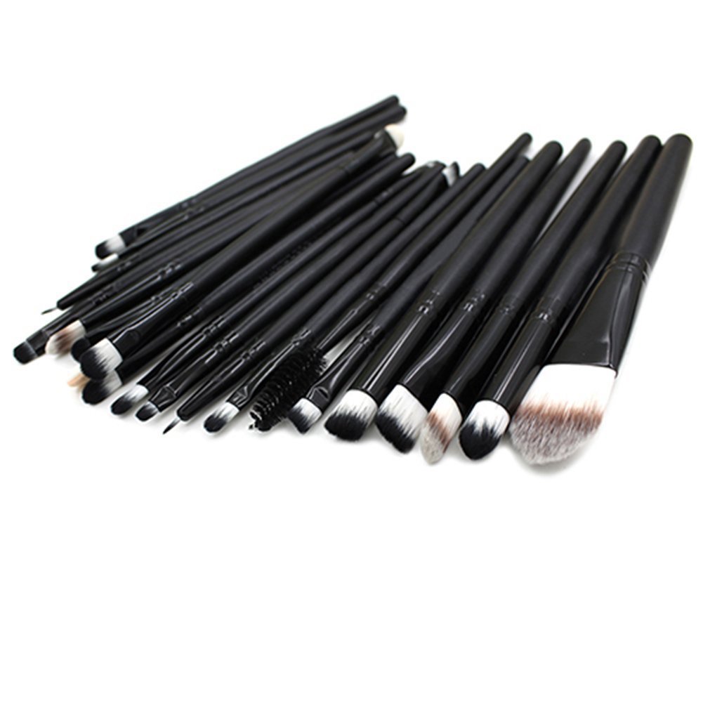 20-Piece Professional Makeup Brush Set for Powder, Foundation, Eyeshadow, Eyeliner & Lip - Soft Synthetic Bristles for Flawless Makeup Application - Perfect for Home, Travel & Professional Makeup Artists