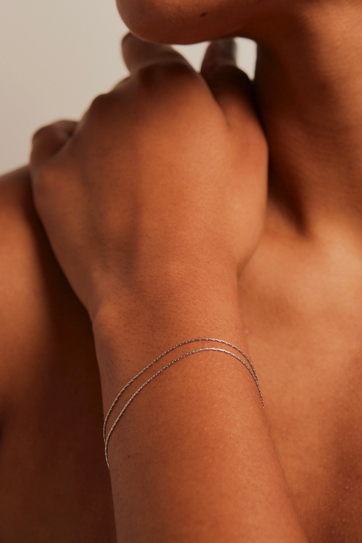 Elegant Double EOL Chain Rhodium Plated Bracelet for Women - Perfect for Parties, Weddings & Everyday Wear