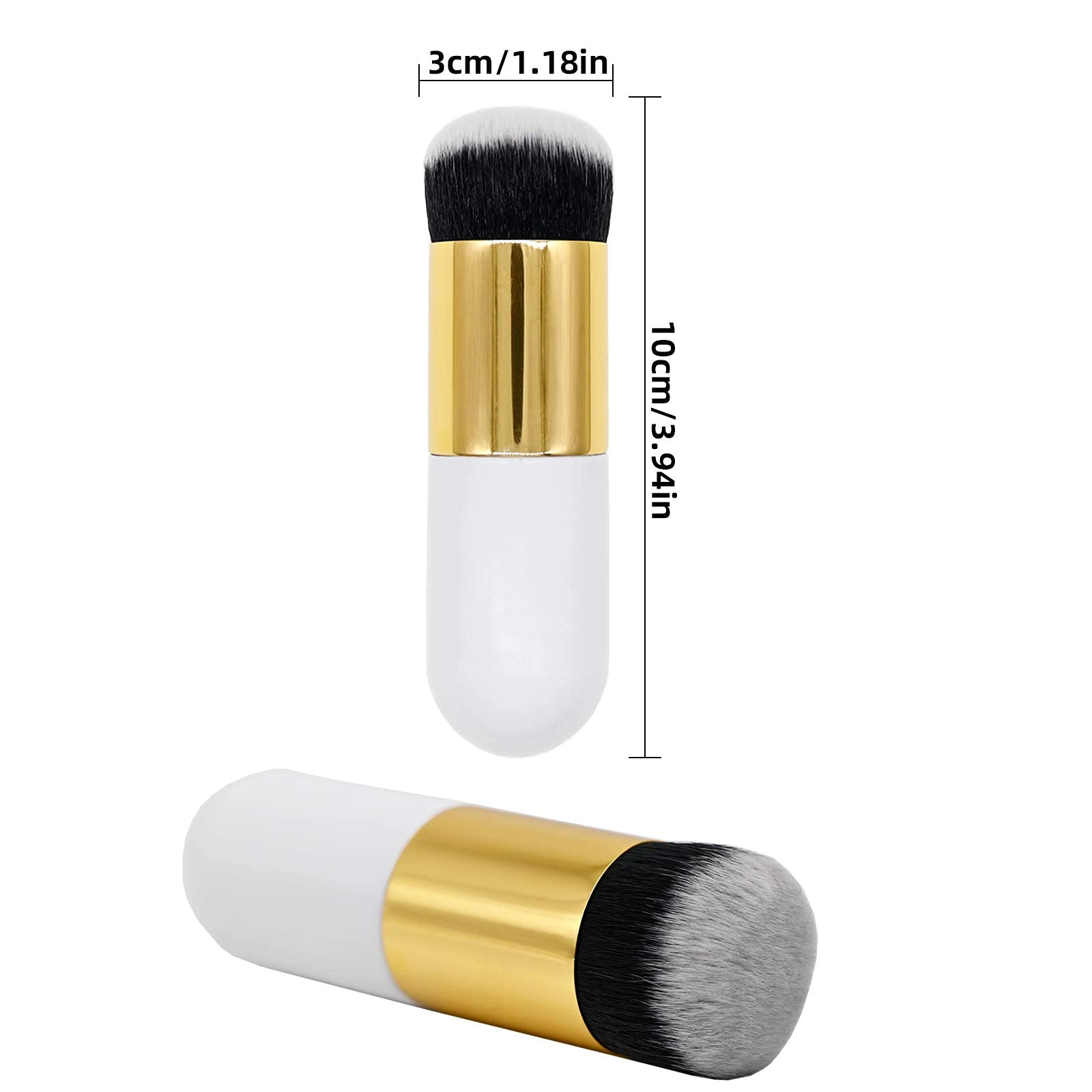 DOLOVEMK 5-Piece Makeup Sponge Blender Set with Chubby Foundation Brush (Golden) - Latex-Free Beauty Blenders, Foundation & Powder Applicator Sponges for Flawless Makeup Application | Perfect for Daily Use, Travel & Professional Makeup Kits