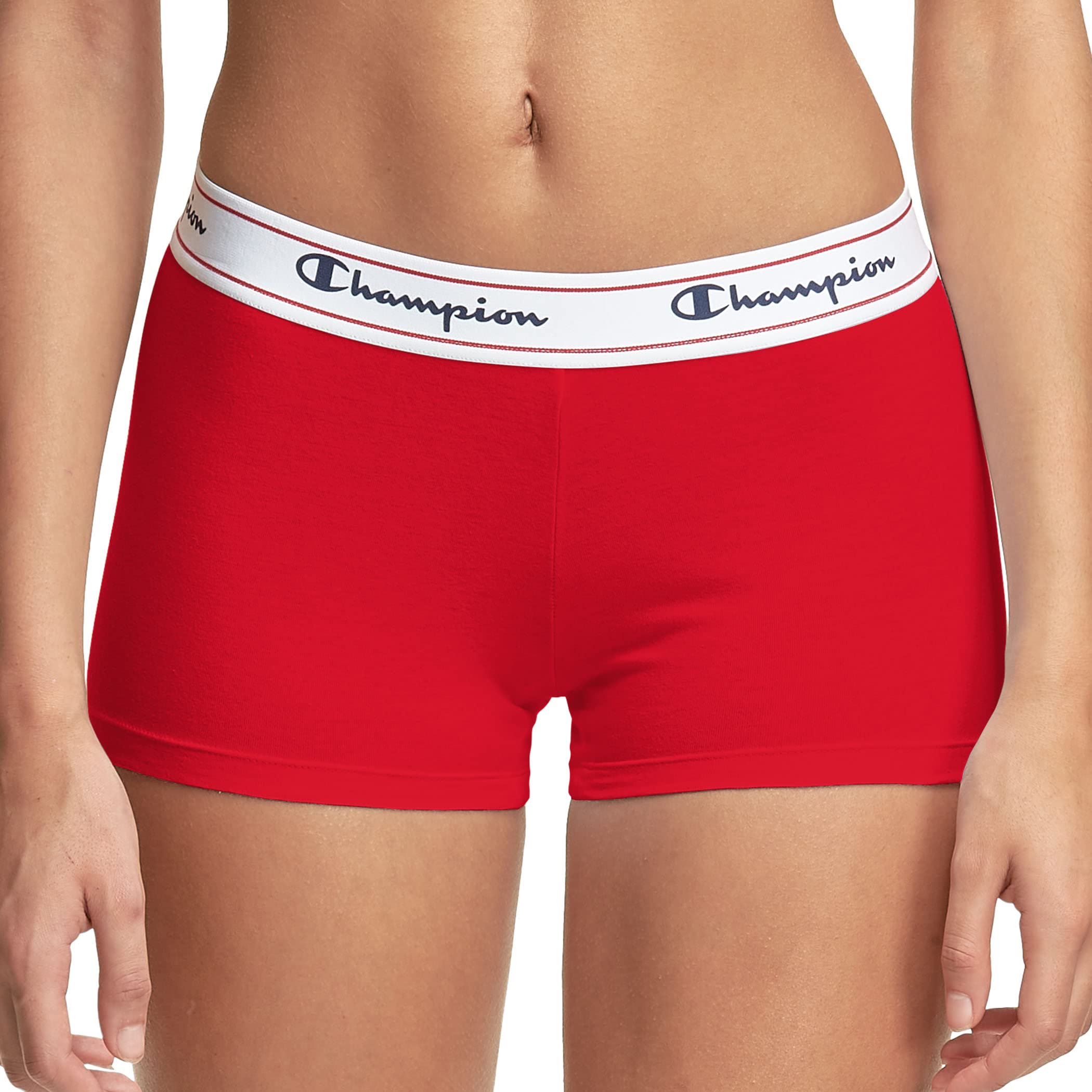 Champion Women's Heritage Boyshort Underwear - Soft Cotton Breathable Underwear for Women, Comfortable Everyday Wear for Workout, Yoga & Lounge