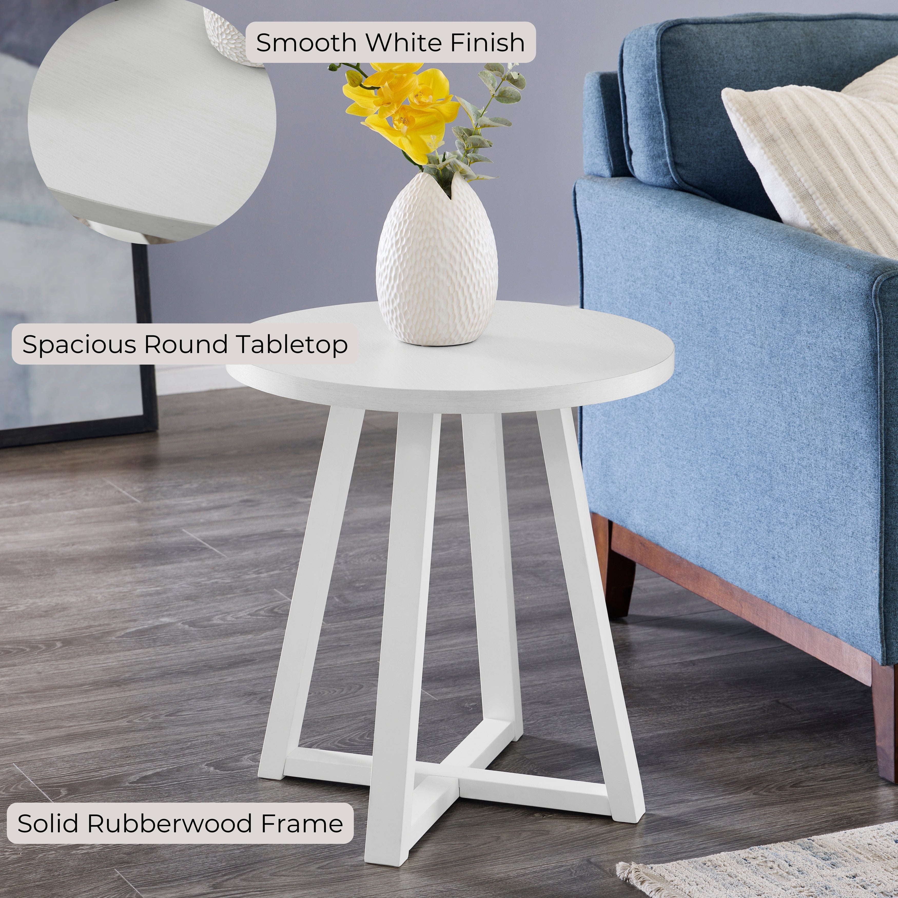 Modern Harmony Wood Oval End Table - Roundhill Furniture - Stylish & Functional Living Room Accent Table for Home Decor