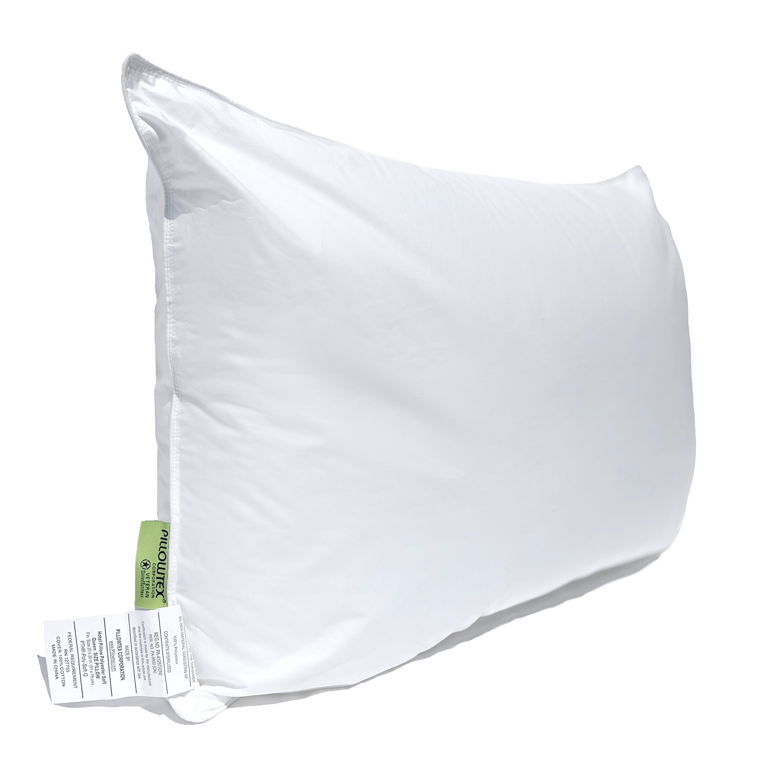 Pillowtex Green Tag Super Soft Pillow - Ultra Plush Bed Pillow for Side Sleepers & Back Pain Relief - Perfect for Home, Hotel, and Travel Use