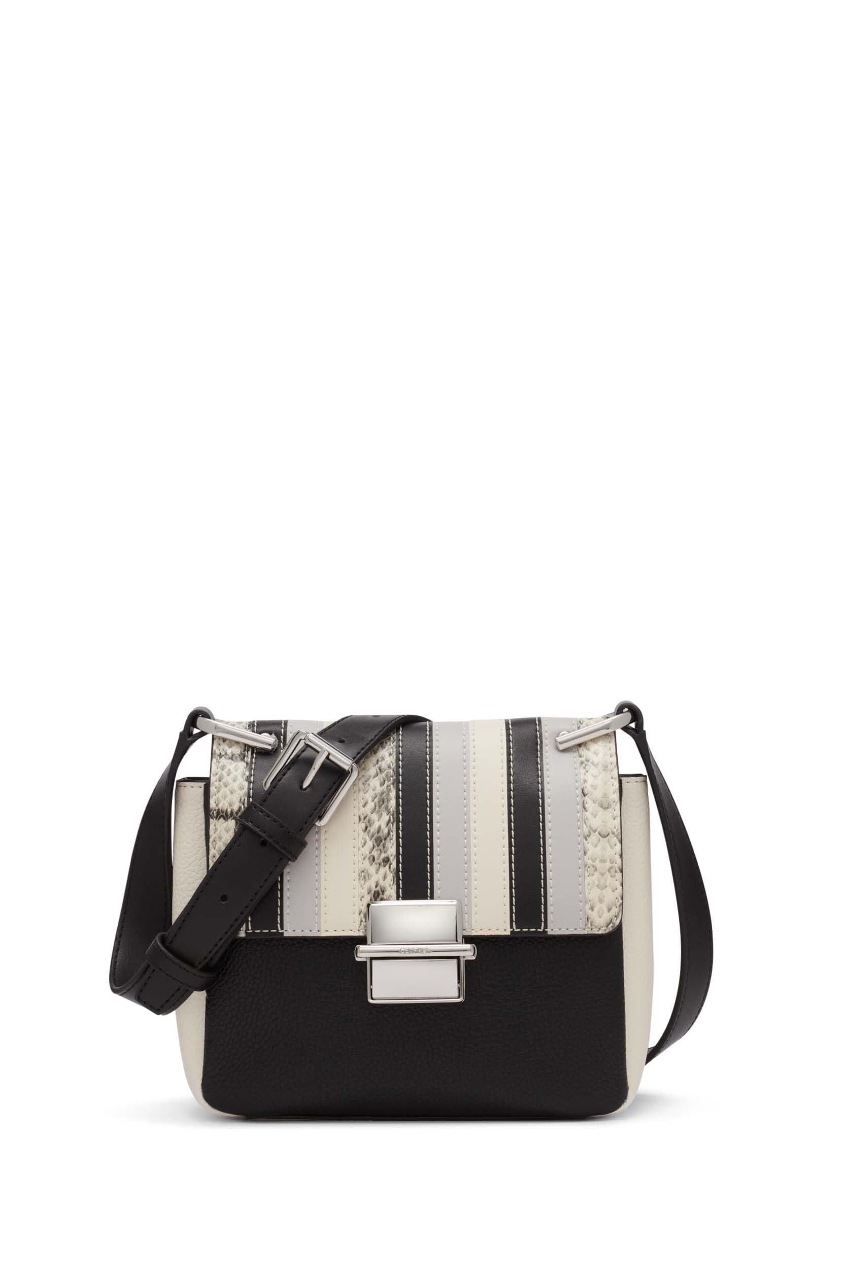 Calvin Klein Clove Triple Compartment Flap Crossbody Bag for Women | Stylish Shoulder Purse with Multiple Pockets | Perfect for Work, Travel & Everyday Use