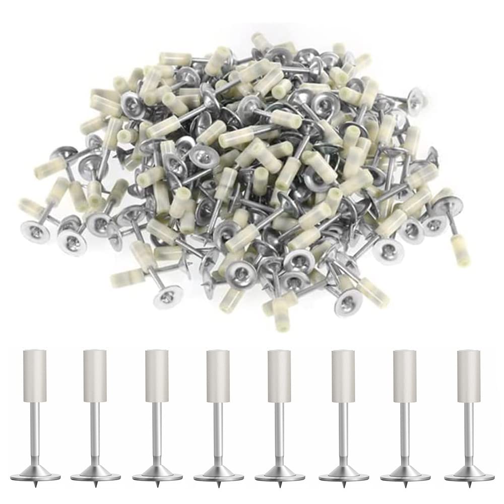 200pcs Steel Round Nails for Manual Nail Gun - Concrete Wall Fastening Tool for Ceiling Cable Ducts & Home DIY Repairs | Durable Construction Nails for Woodworking & Renovation Projects