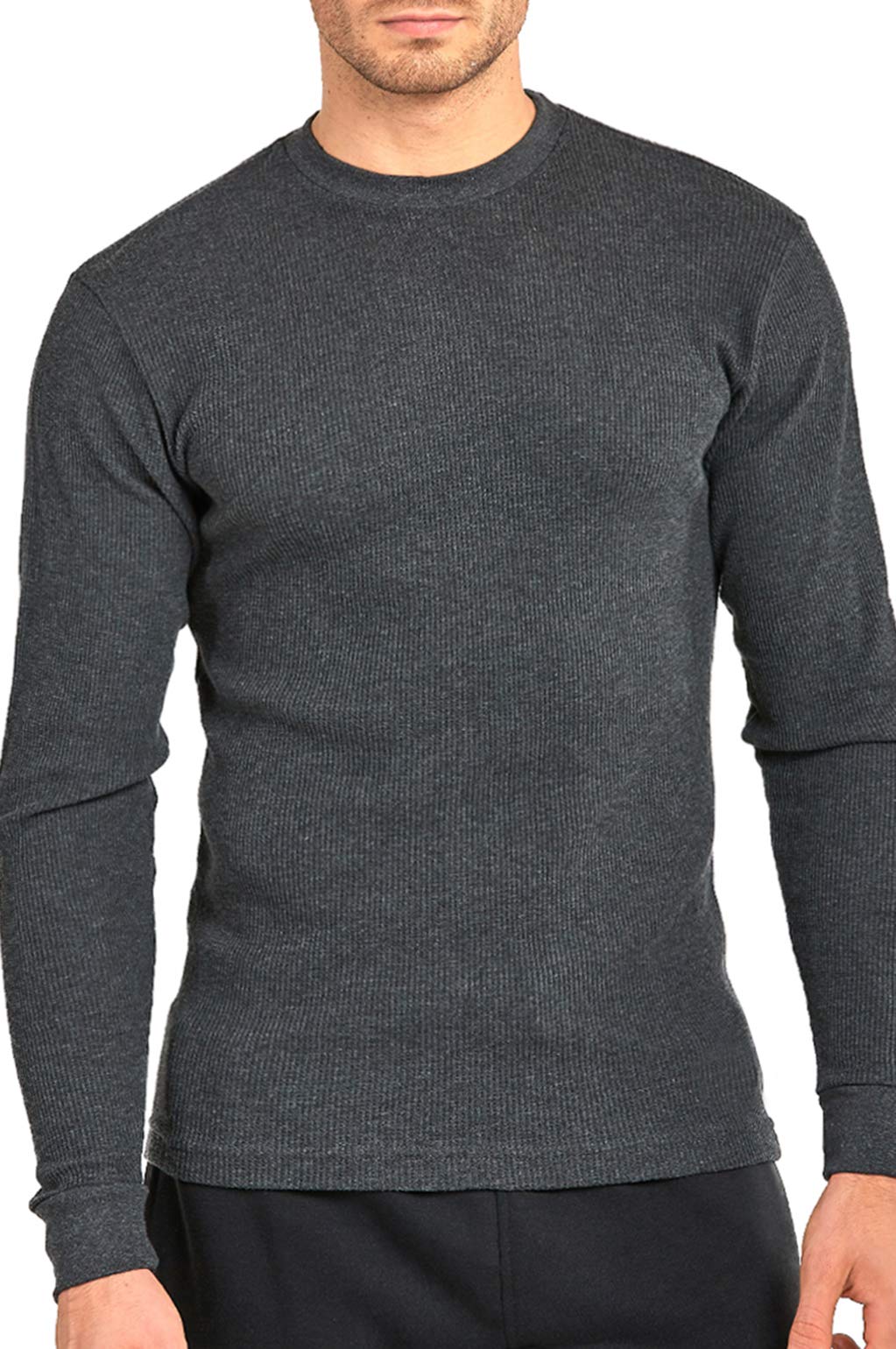 Men's Classic Waffle-Knit Thermal Long Sleeve Shirt - Warm Winter Base Layer for Outdoor Activities & Casual Wear