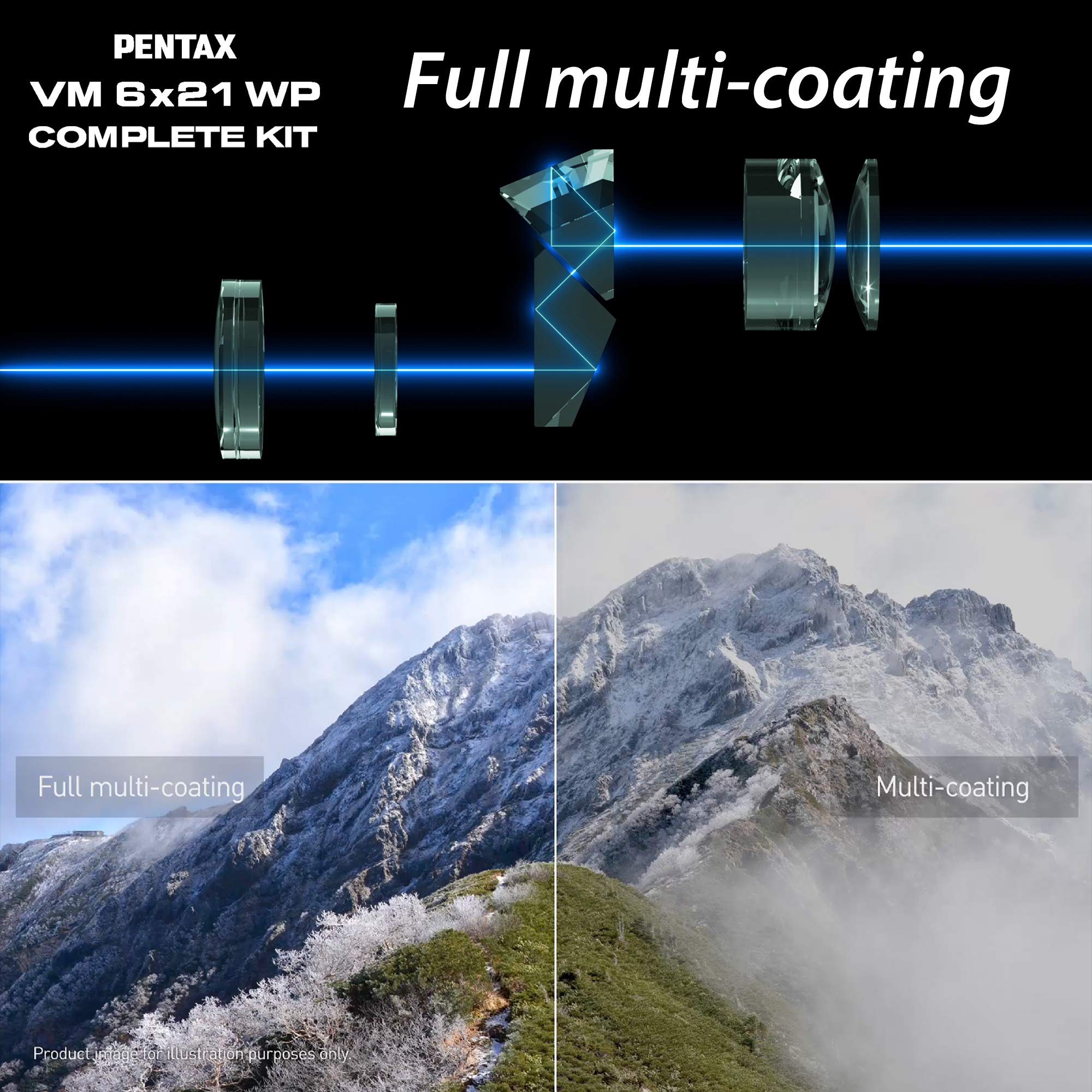 PENTAX VM 6x21 WP Monocular Telescope with Smartphone Adapter & Macro Stand - 6X Magnification, Waterproof, Bright & Clear Optics for Bird Watching, Hiking, Hunting, and Outdoor Adventures