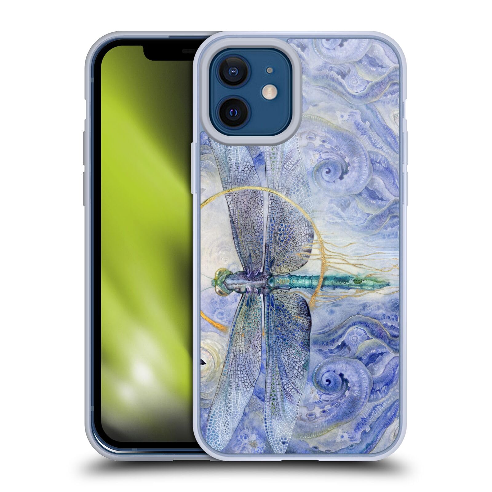 Officially Licensed Stephanie Law Dragonfly Immortal Ephemera Soft Gel Phone Case for Apple iPhone 12/12 Pro - Slim Protective Cover with Artistic Design for Everyday Use & Gift Giving