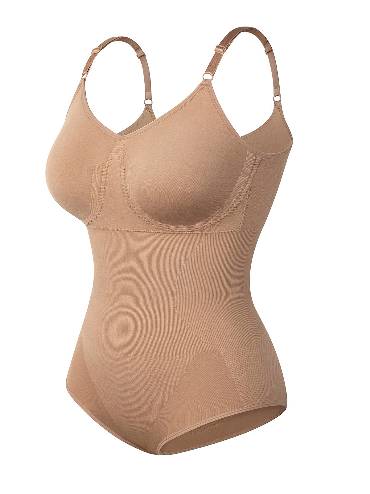 SlimBelle Women's Tummy Control Shapewear Bodysuit - Full Body Shaper for Waist Slimming & Posture Support - Seamless One Piece Body Briefer for Everyday Wear, Special Occasions & Workout