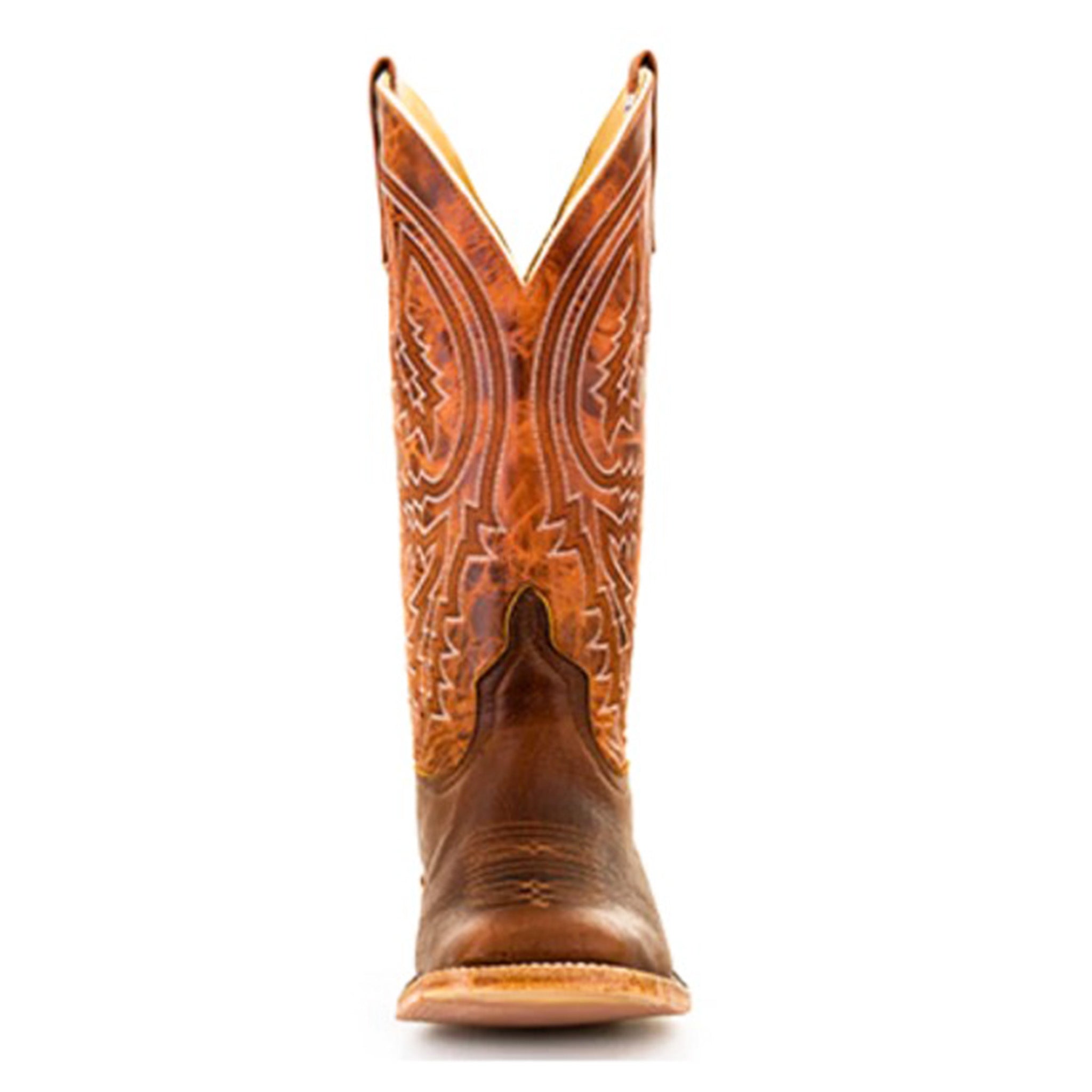 Anderson Bean Men's Mike Tyson Rust Square Toe Cowboy Boots - Durable Leather Work Boots for Rodeo, Ranch & Western Fashion