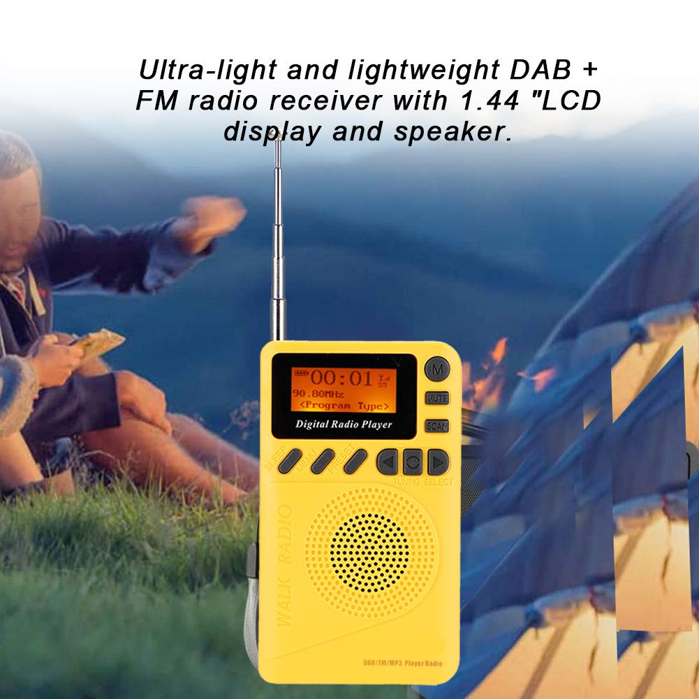 Tbest Mini Pocket Digital DAB+ FM Radio Stereo Receiver with MP3 Player - Portable Headphones & Radios for Travel, Outdoor, and Home Use