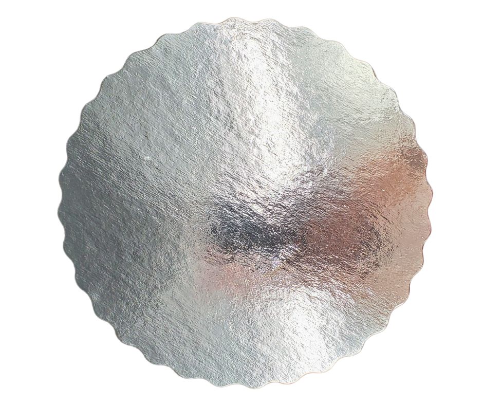 Enjay 12-Pack Scallop Edge Round Silver Mirror Sheets - 0.45mm Thick for DIY Home Decor, Wall Art & Craft Projects