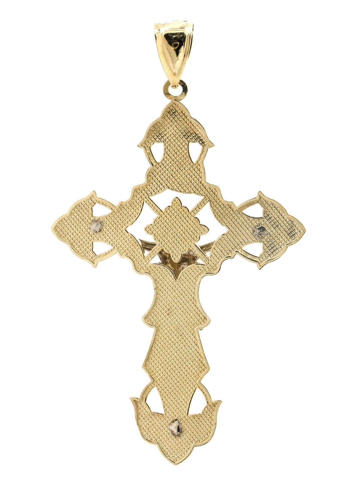 10K Gold Cross Pendant for Women & Men - 10.3 Grams Religious Jewelry Gift for Baptism, First Communion & Everyday Wear