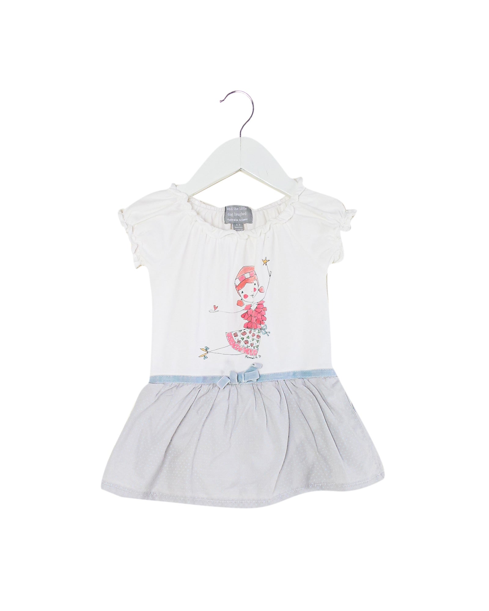 Little Dog Laughed Short Sleeve Baby Bodysuit Dress - 0-6 Months | Cute Infant Outfit for Playtime & Photo Shoots