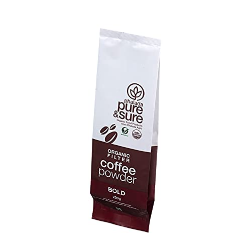 Organic Coffee Powder - Pure & Bold Medium Roast Robusta with Chicory | 200g | Perfect for Home Brewing & Office Use