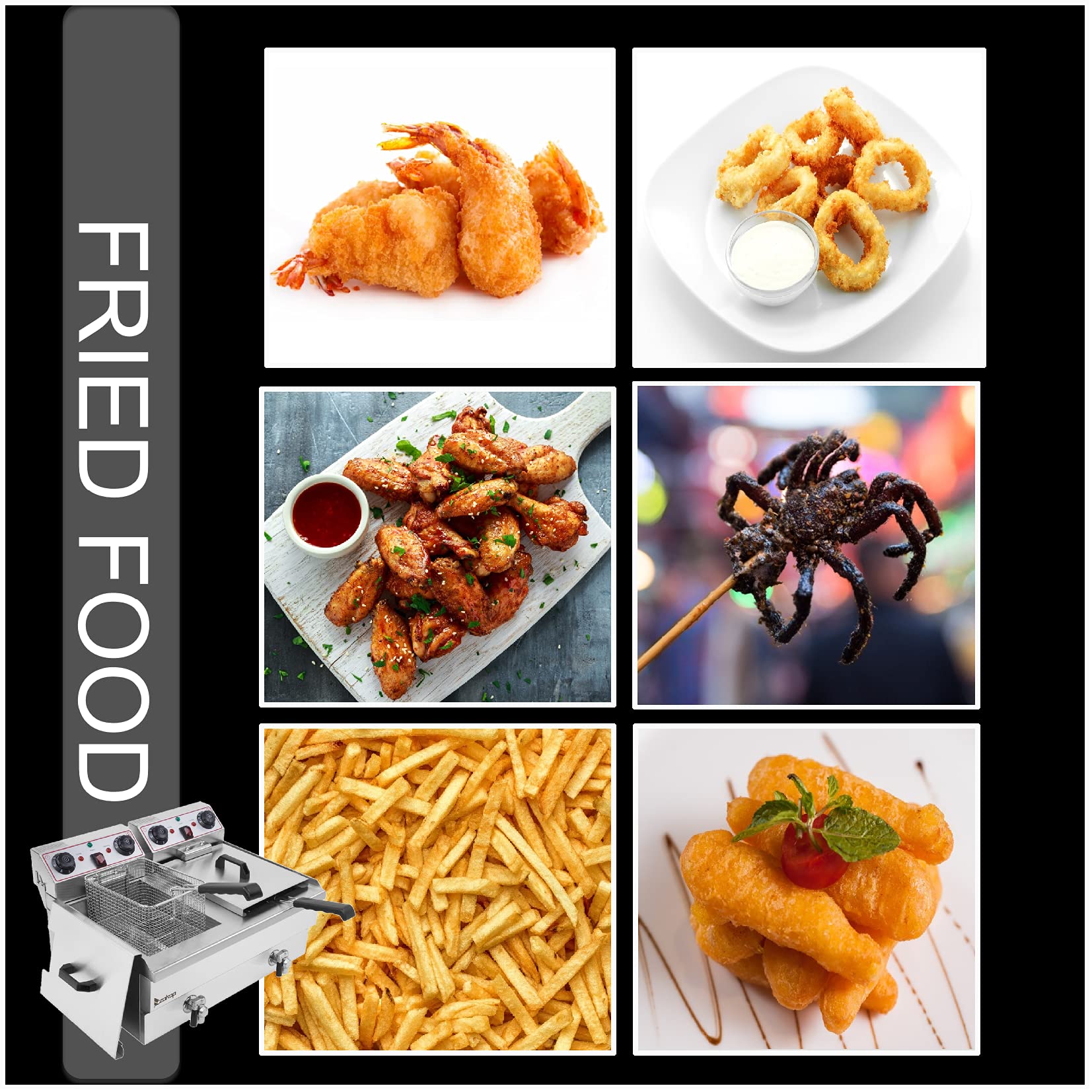 Commercial-Grade 3400W Stainless Steel Double Tank Electric Deep Fryer with Basket - 24.9QT/23.6L Oil Capacity for Restaurants, Food Trucks & Catering Businesses - Perfect for Frying Chicken, Fish, Fries & Donuts
