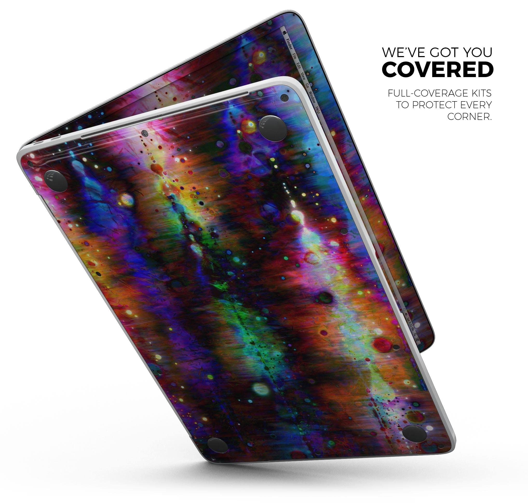 Premium Neon Paint Mixtured Full-Body Wrap Skin Kit for MacBook Air 13