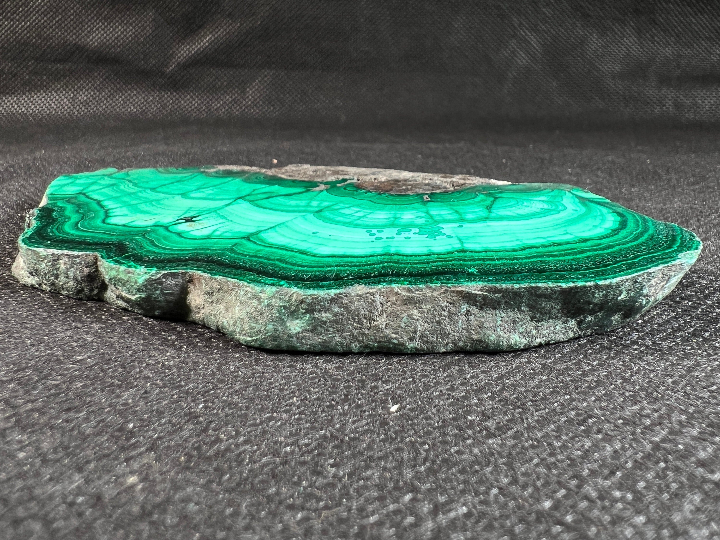 Natural Green Malachite Crystal Slab - Premium Stone for Jewelry Making, Unique Handcrafted Gifts & Elegant Home Decor (50401) | Perfect for DIY Crafts, Healing Crystals Collection & Spiritual Decorations